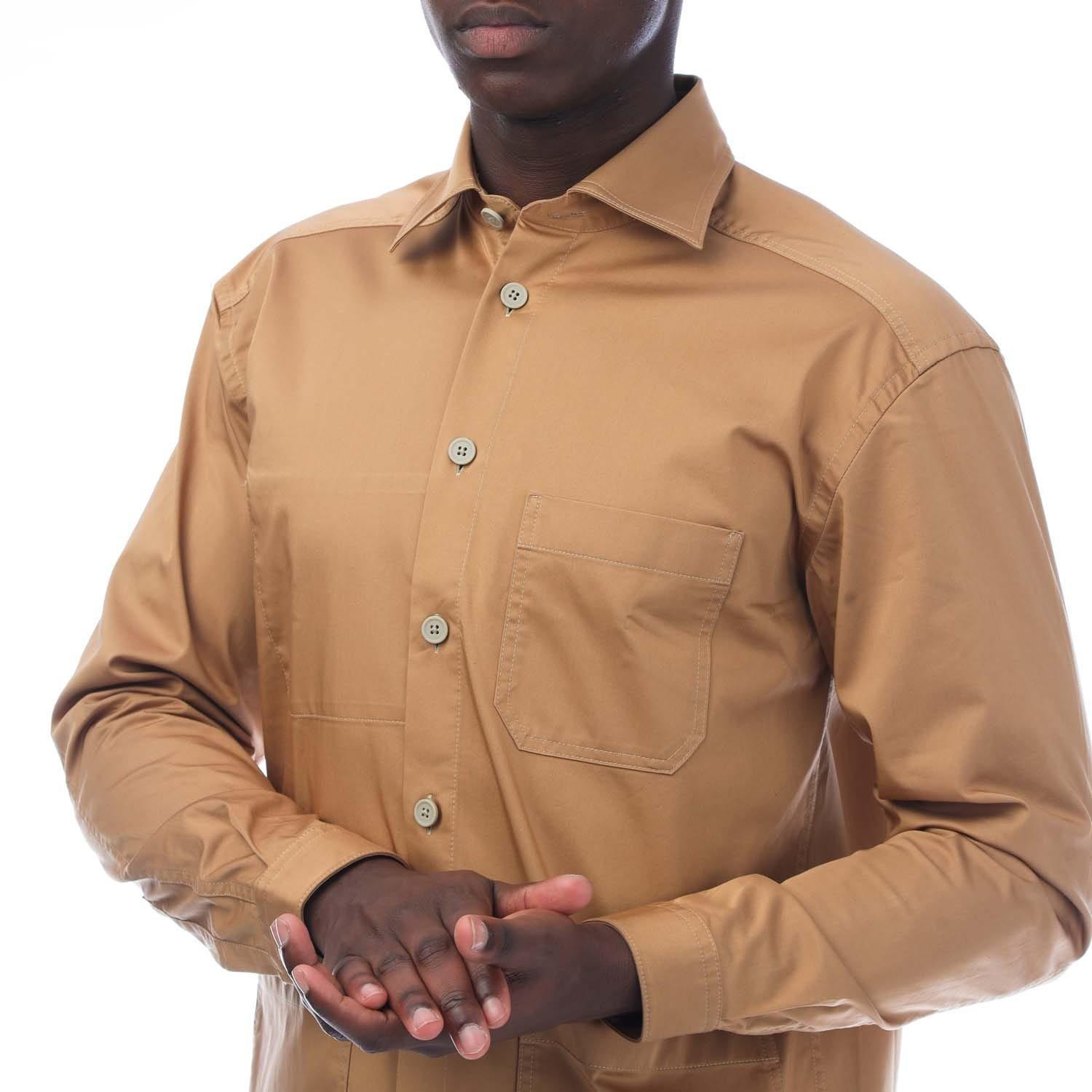 Beige - Boss - P-Cory Multi-Pocket Shirt - 3