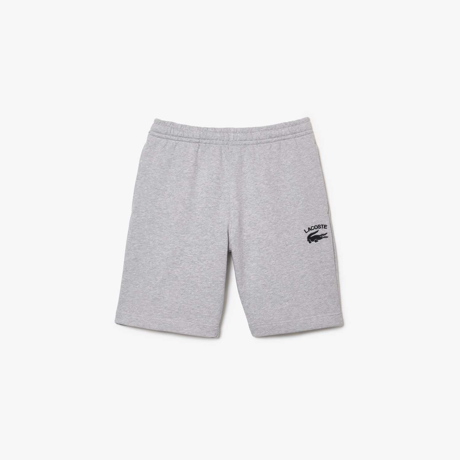 Grey - Lacoste - Embroidered Shorts - 3
