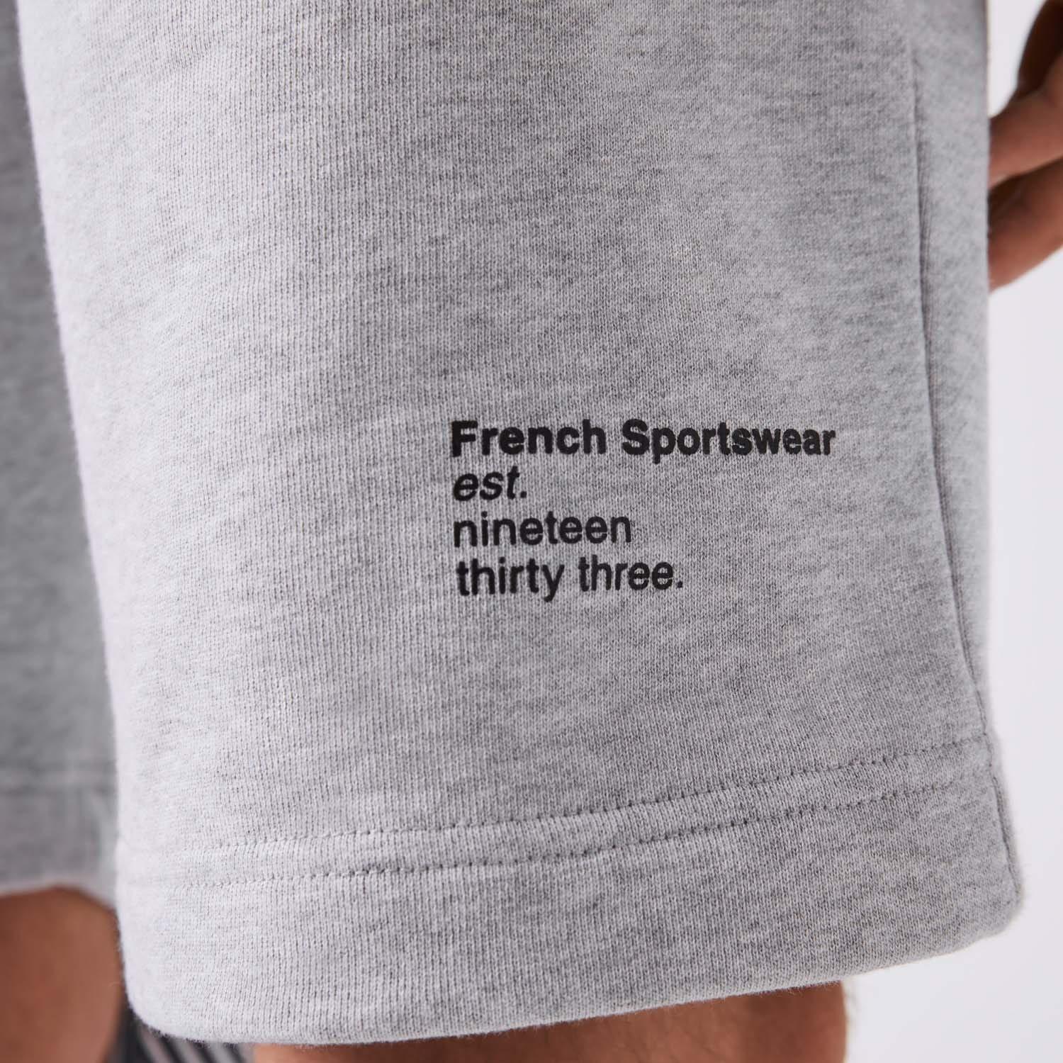 Grey - Lacoste - Embroidered Shorts - 5