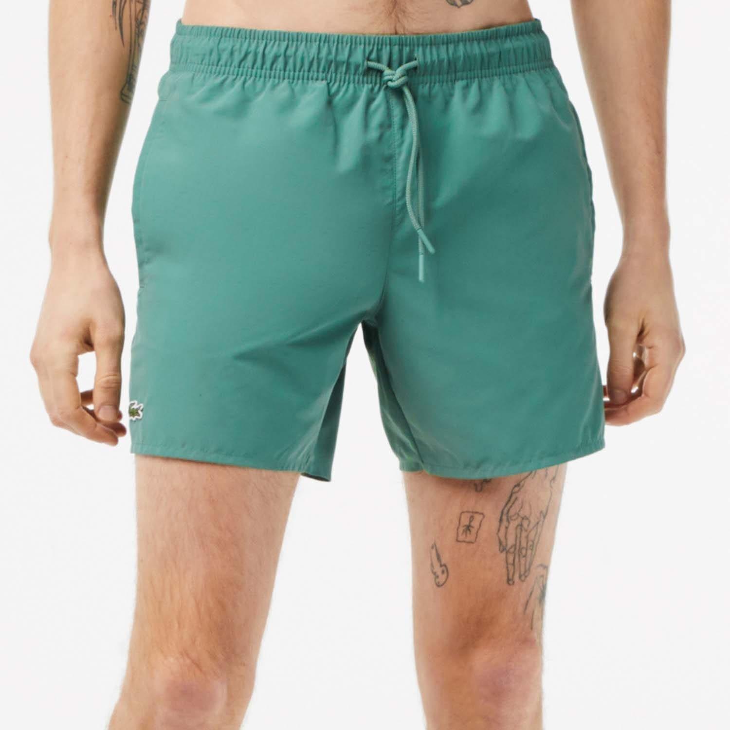 Green - Lacoste - Quick Dry Swim Trunks - 1