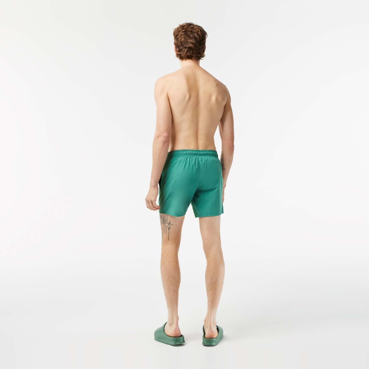 Green - Lacoste - Quick Dry Swim Trunks - 2
