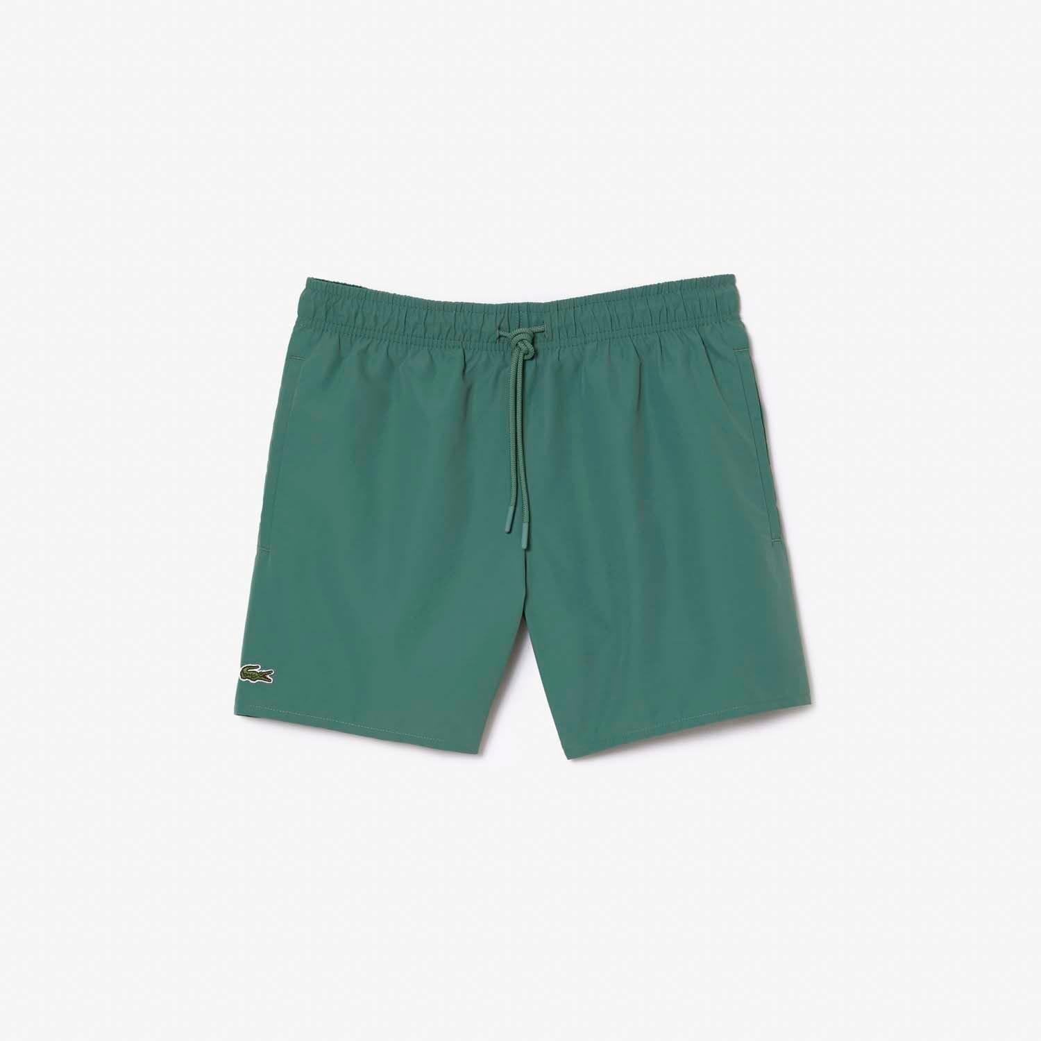 Green - Lacoste - Quick Dry Swim Trunks - 3