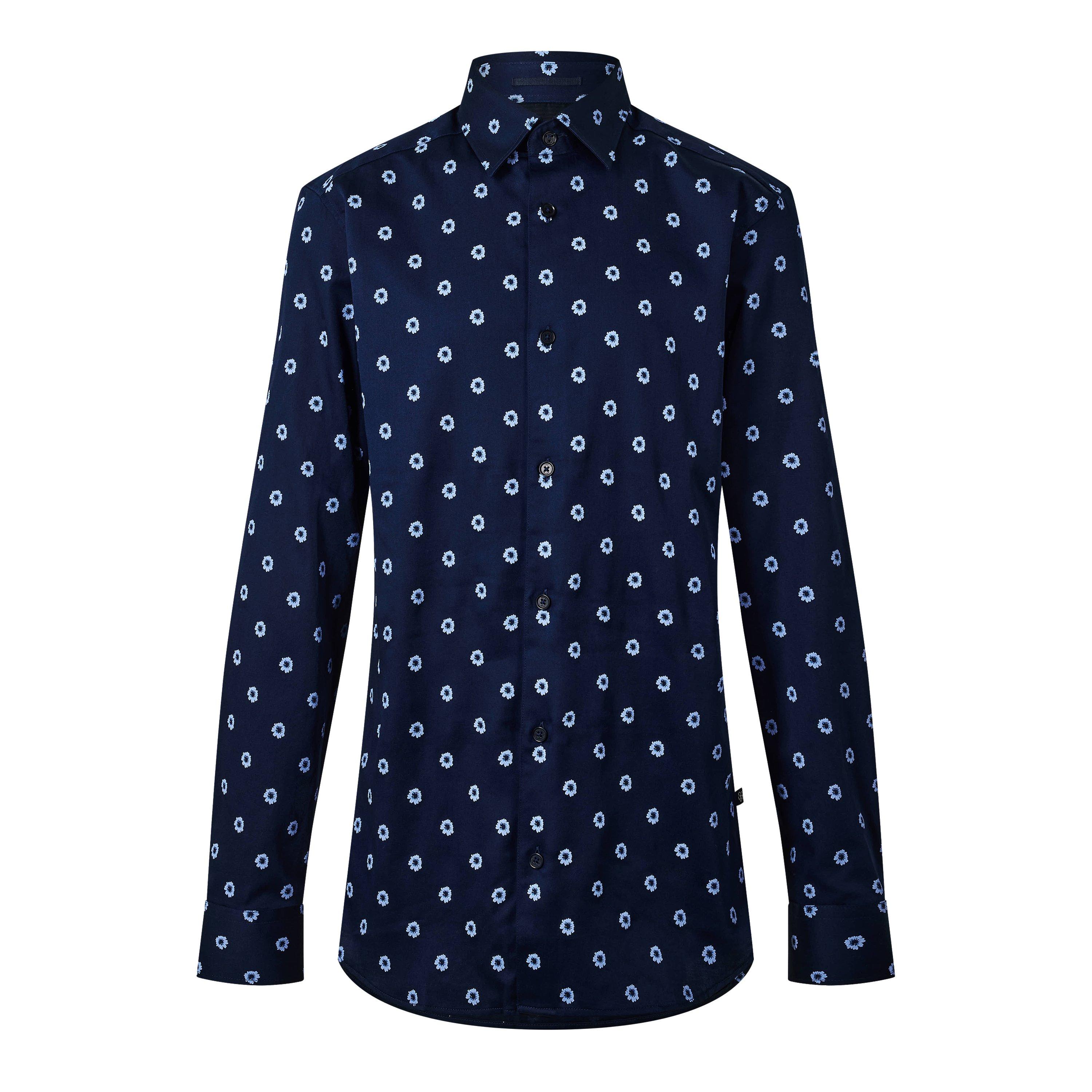 Azul marino - Ted Baker - KYME Long Sleeve Ditsy Floral Shirt - 1