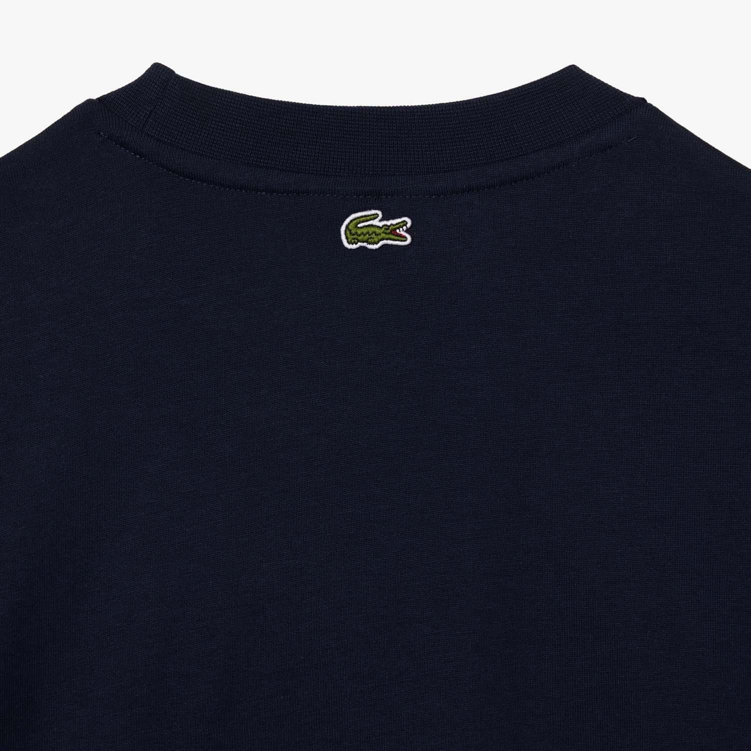 Blue - Lacoste - Oversized Cotton Tennis Embroidery T-Shirt - 6