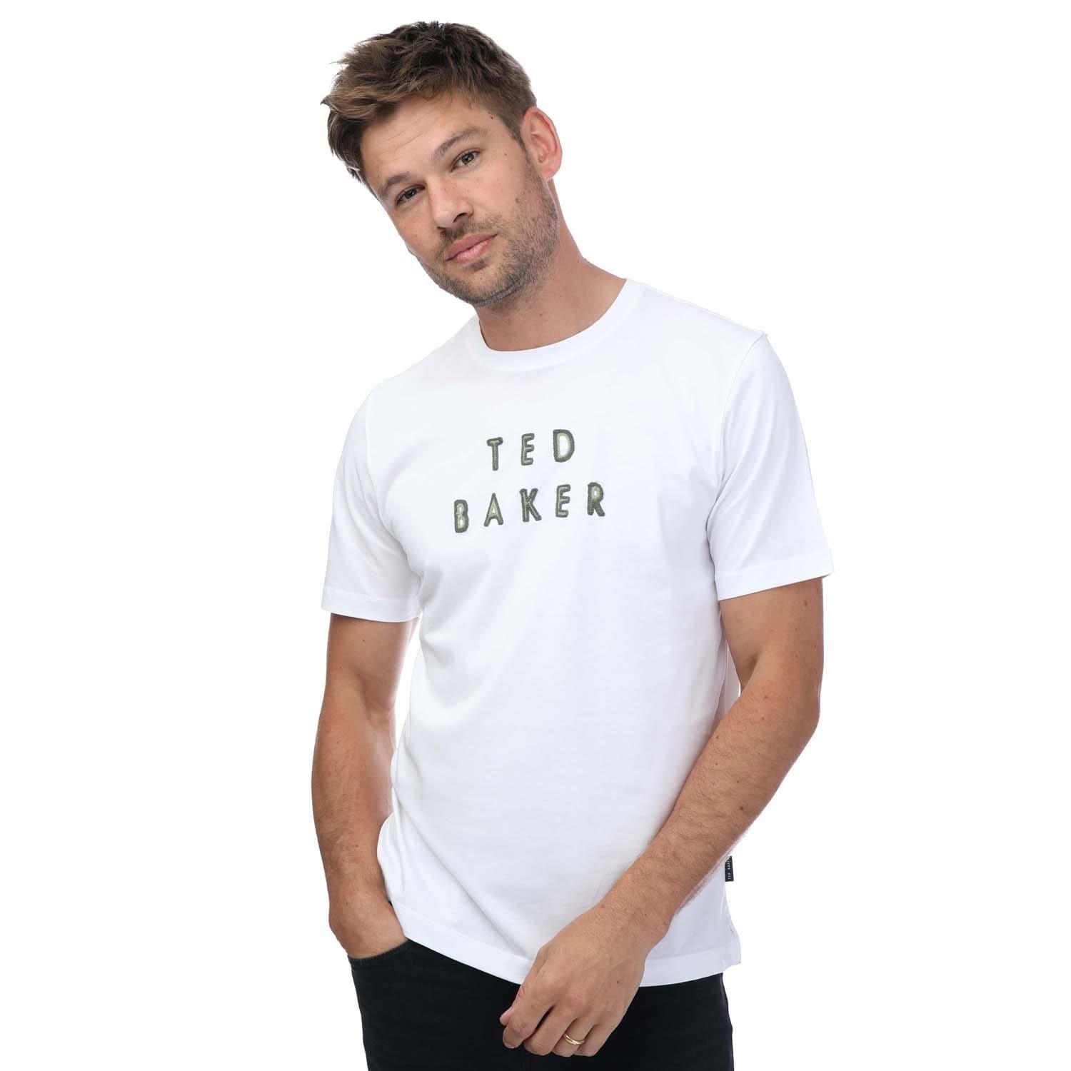 White - Ted Baker - Lough Embroidered Branded T-Shirt - 1