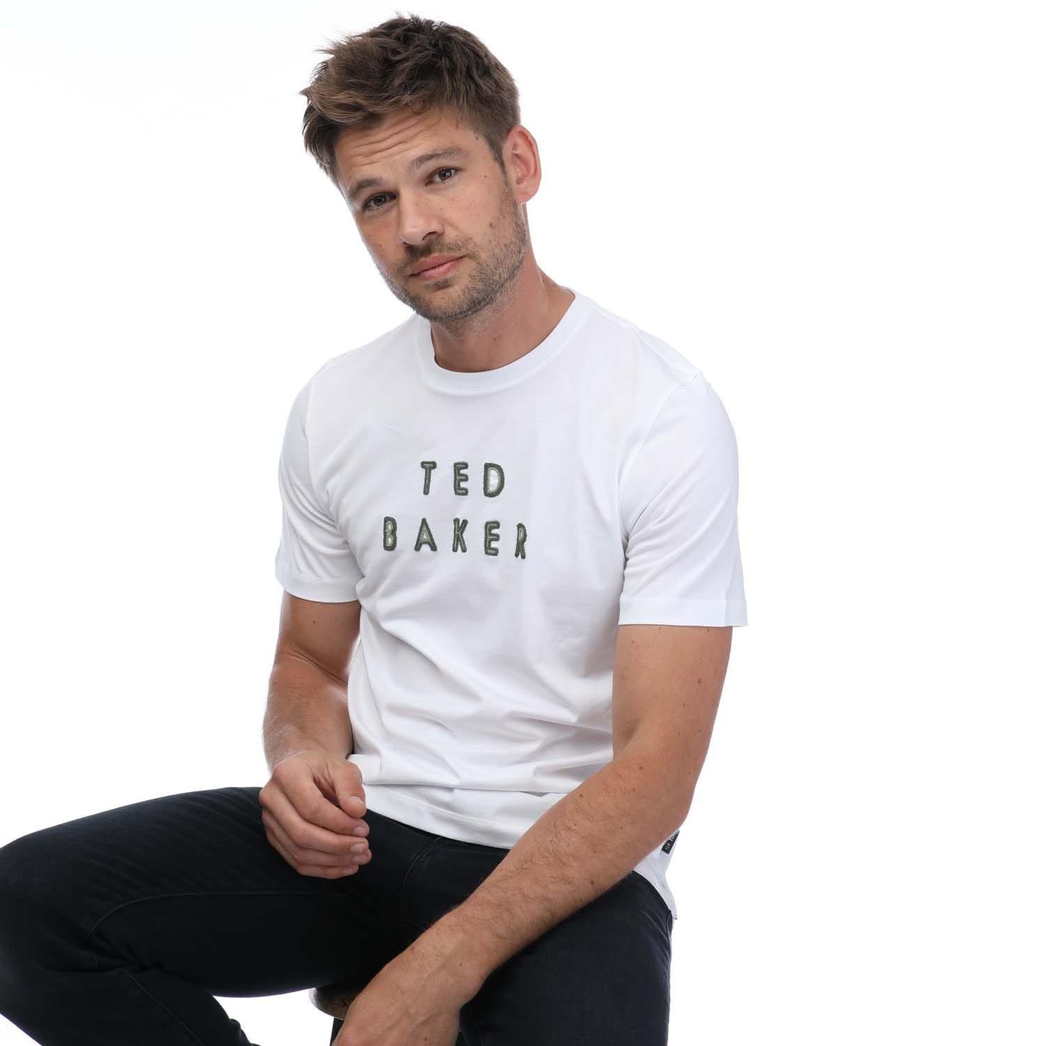 White - Ted Baker - Lough Embroidered Branded T-Shirt - 4