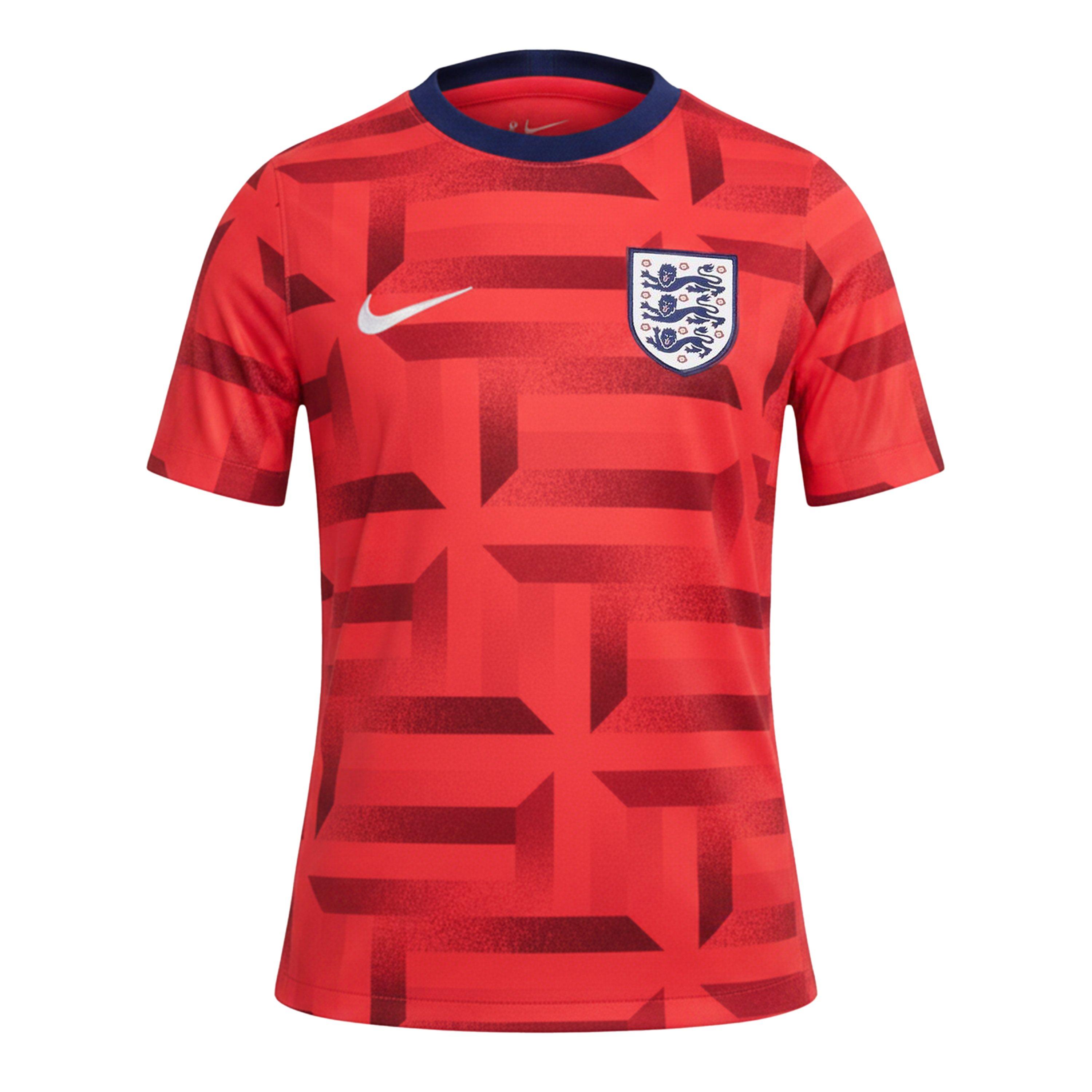 Nike  Kids England Academy Pro Pre Match Shirt 2024 Juniors - Red/Blue - 13 (XL)
