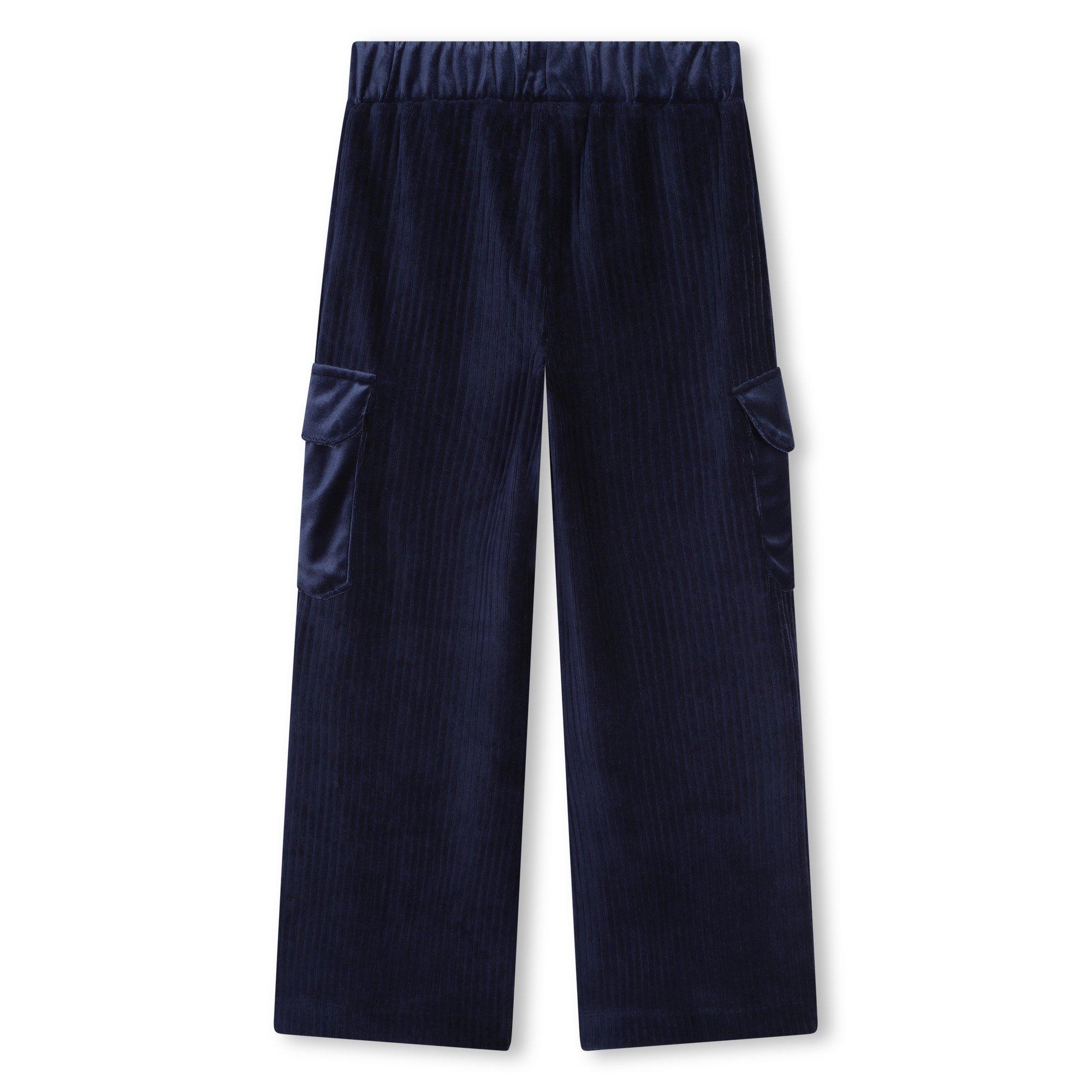 Navy 85T - Billieblush - Kids' Velour Wide Leg Trousers - 2