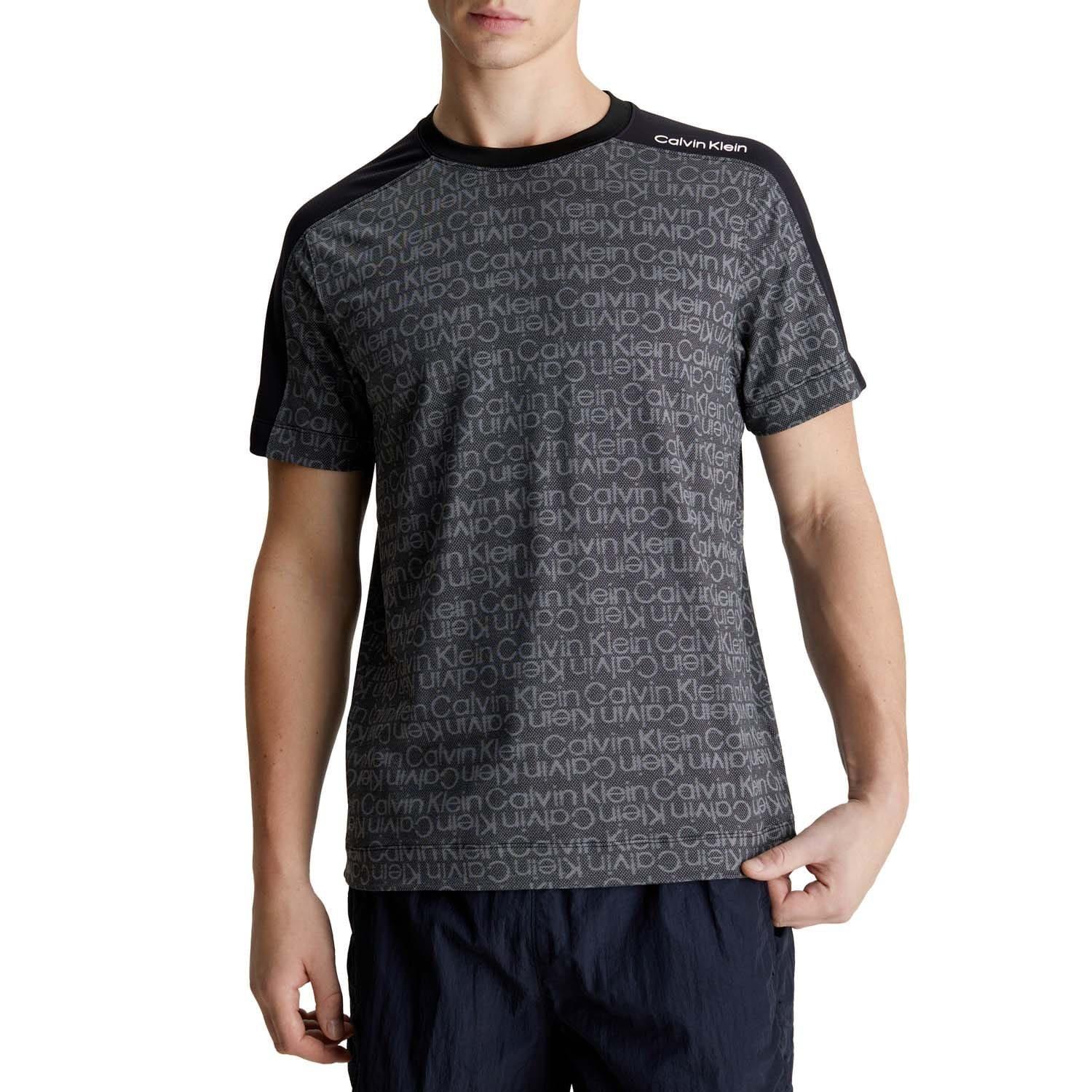 Black - Calvin Klein - Logo Mesh Gym T-Shirt - 1
