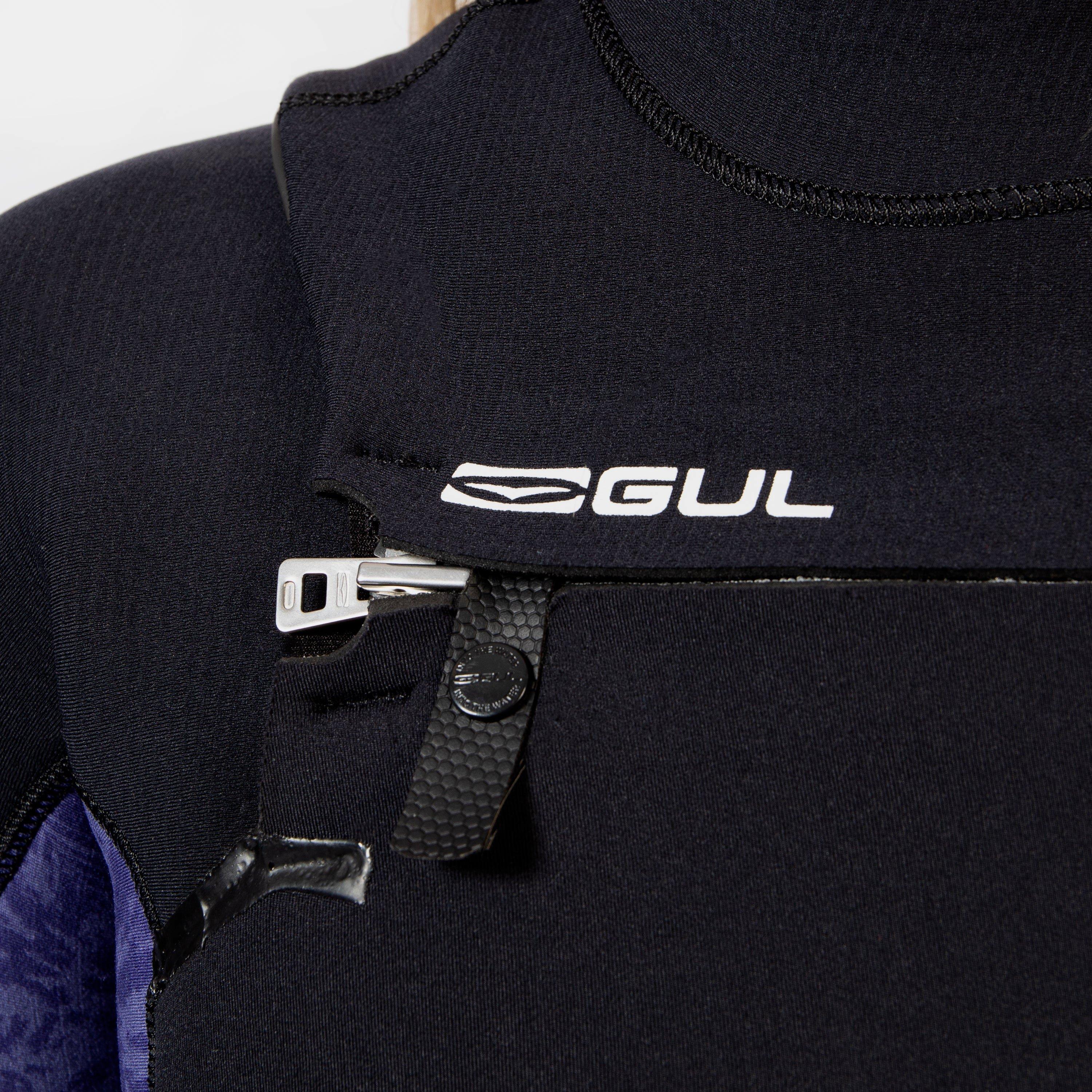 Black/Splatterp - Gul - FLEXOR 54 YULEX WOMENS CHEST ZIP BS STEAMER - 4