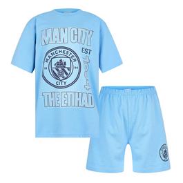 Team Boys Manchester City Short Sleeve Pj Set