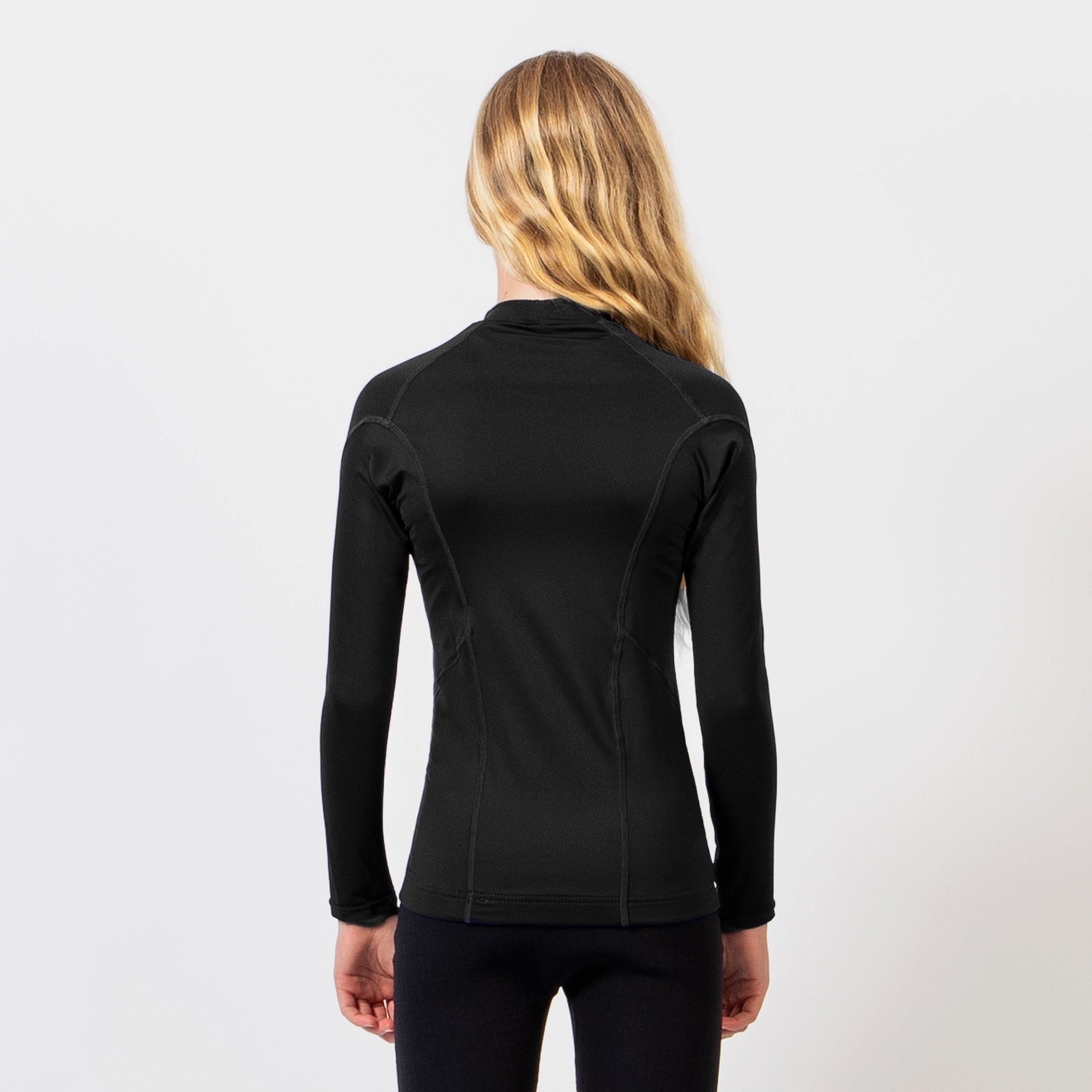 Black - Gul - JNR UV PROTECTION FL LONG SLEEVE RASHGUARD - 3