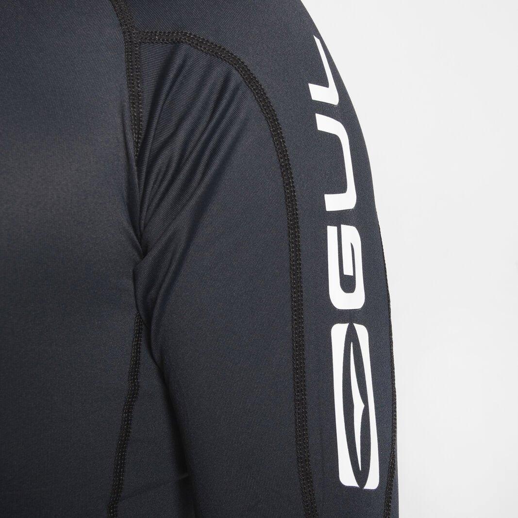 Black - Gul - JNR UV PROTECTION FL LONG SLEEVE RASHGUARD - 6