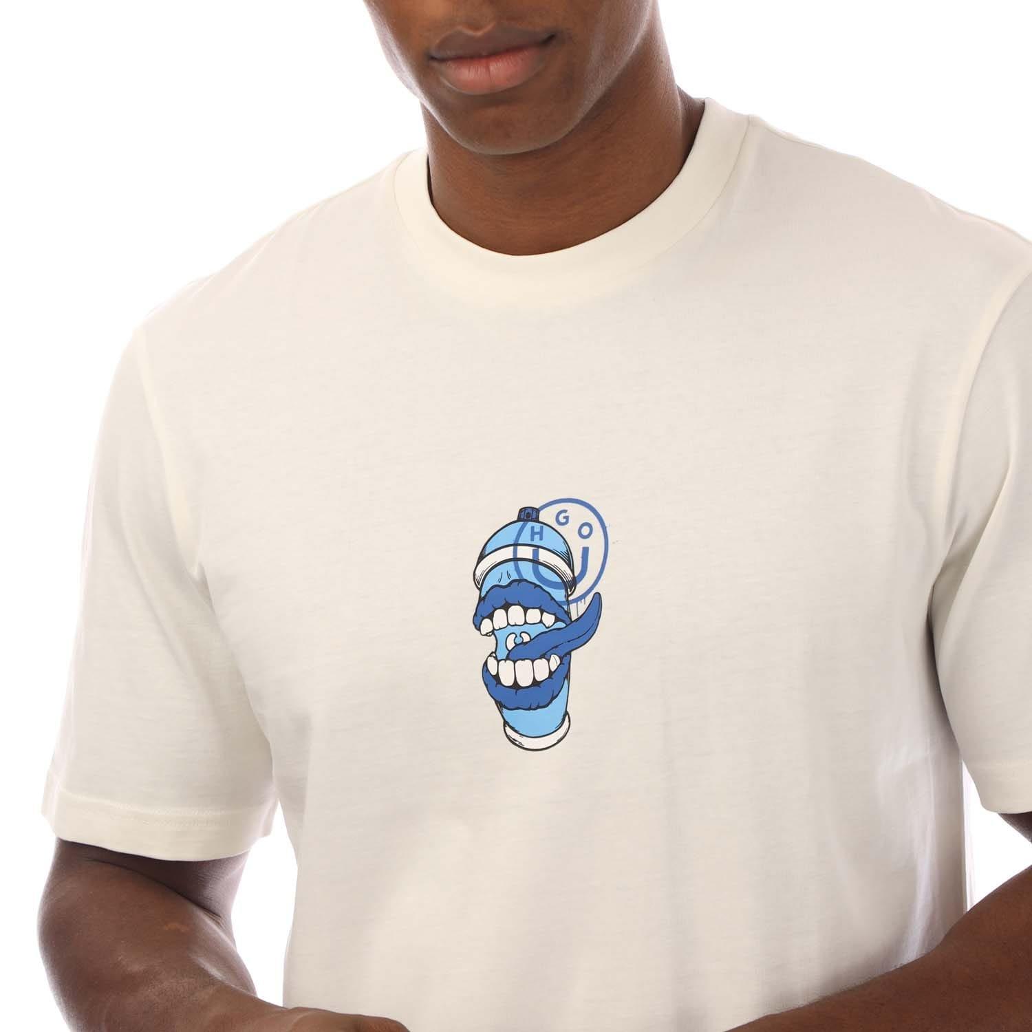 White - Hugo - Nutongo Animal Graphic T-Shirt - 3