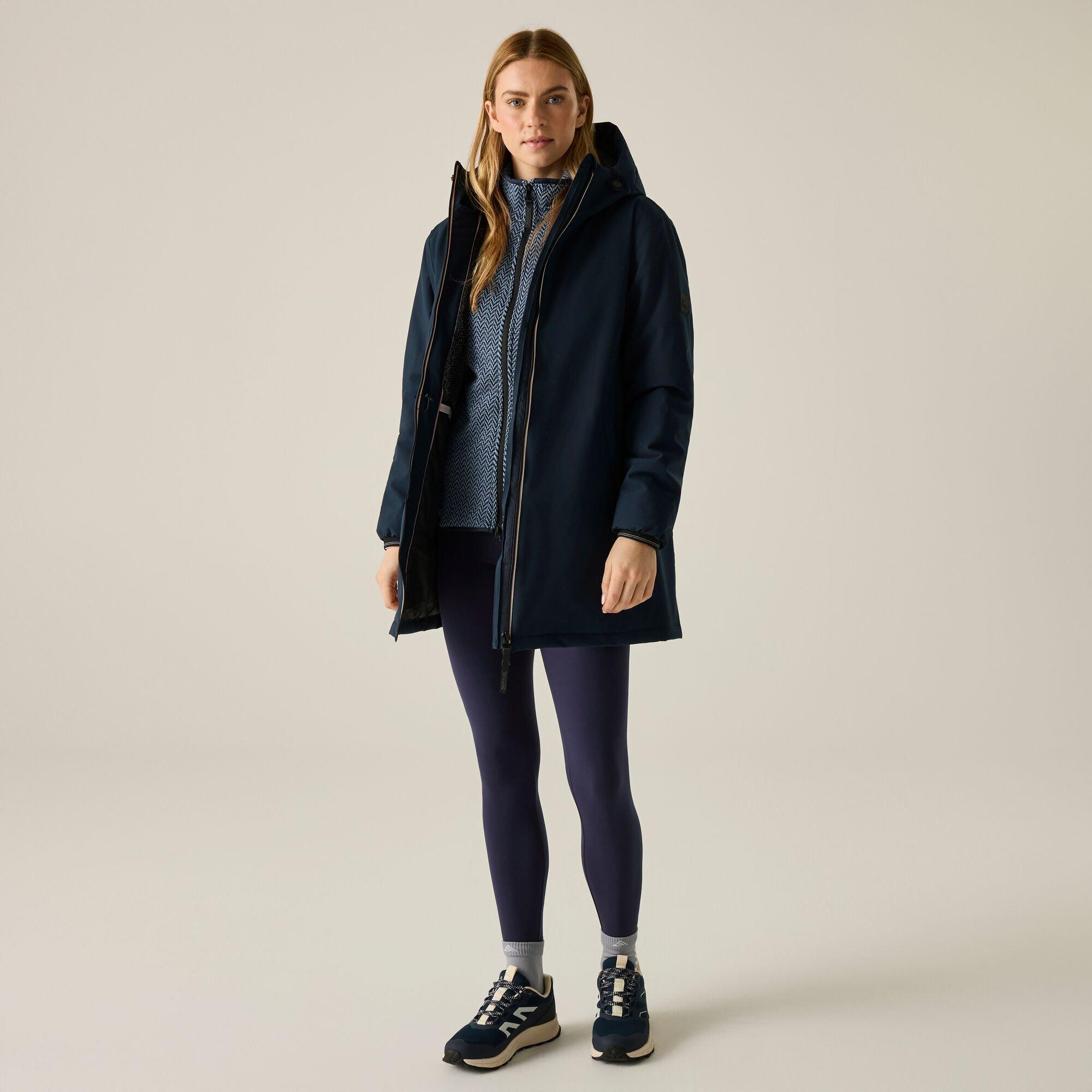 Navy(Black) - Regatta - Womens Evander Waterproof Jacket - 1