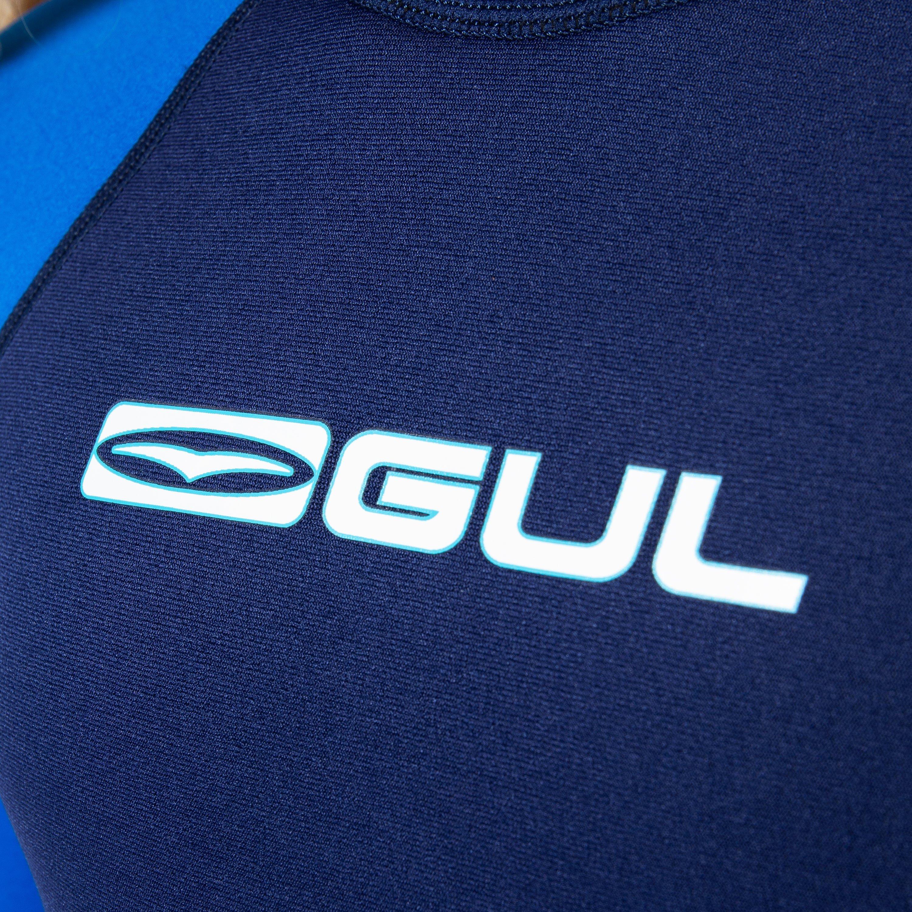 Navy/Blue - Gul - G-FORCE 32 NATUR JUNIOR FLATLOCK SHORTI WETSUIT - 8