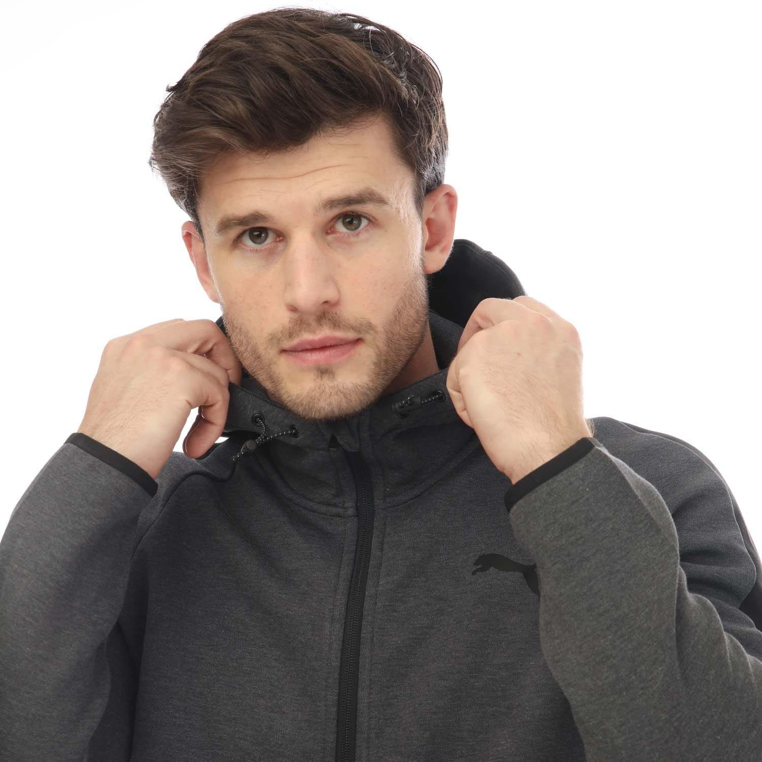 Grey Heather - Puma - Evostripe Core Full Zip Hoodie - 4