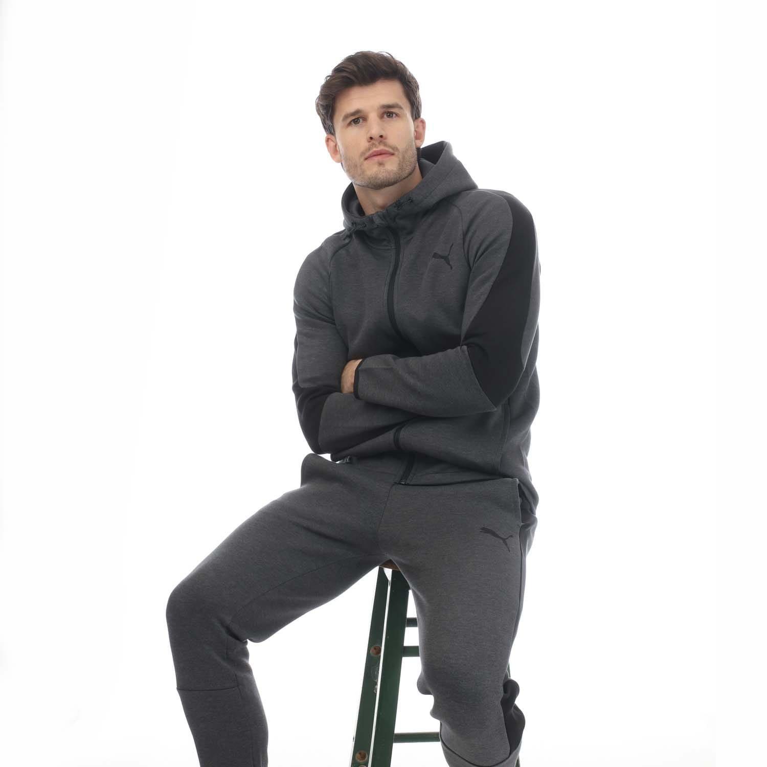Grey Heather - Puma - Evostripe Core Full Zip Hoodie - 5