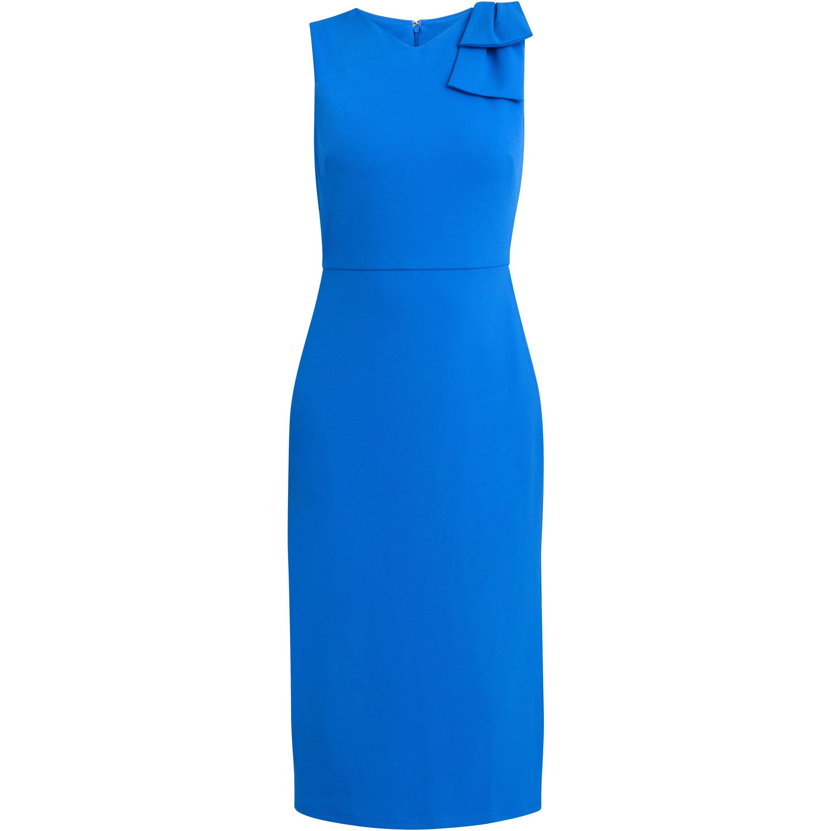 Blue - Gina Bacconi - Maddie One-Shoulder Ruffle Midi Dress - 1