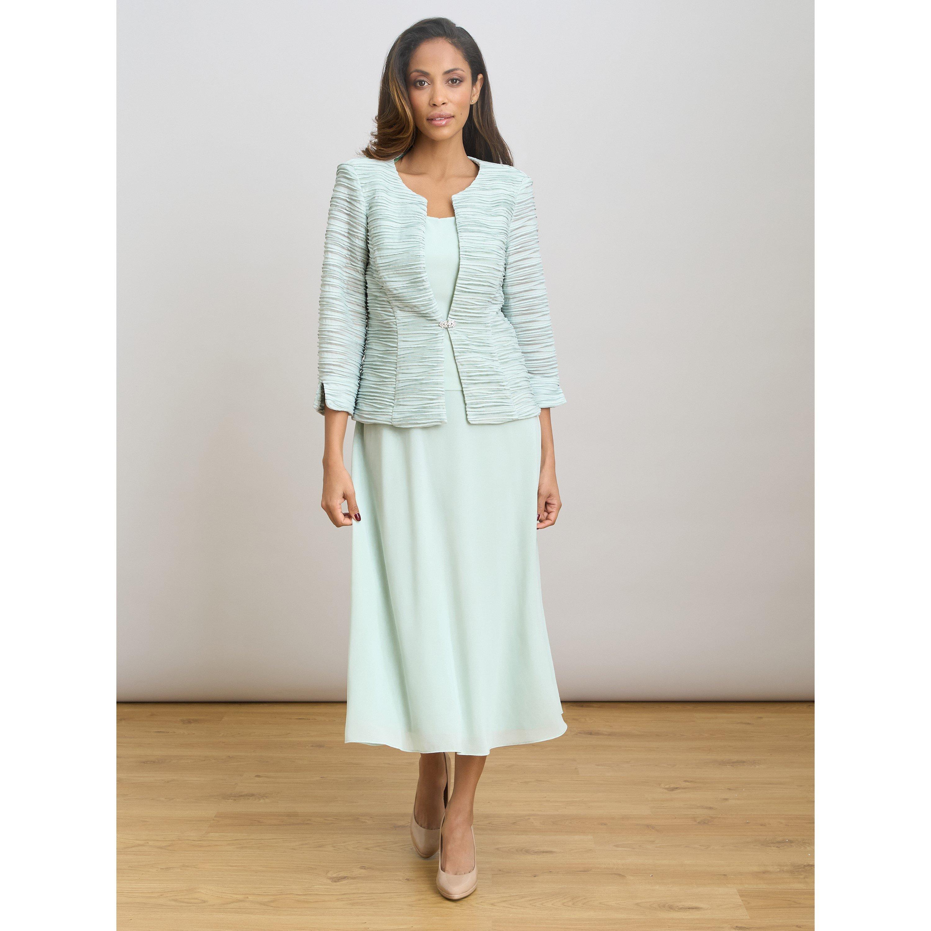 Sage - Gina Bacconi - Page Fancy Jacket & Chiffon Dress - 2