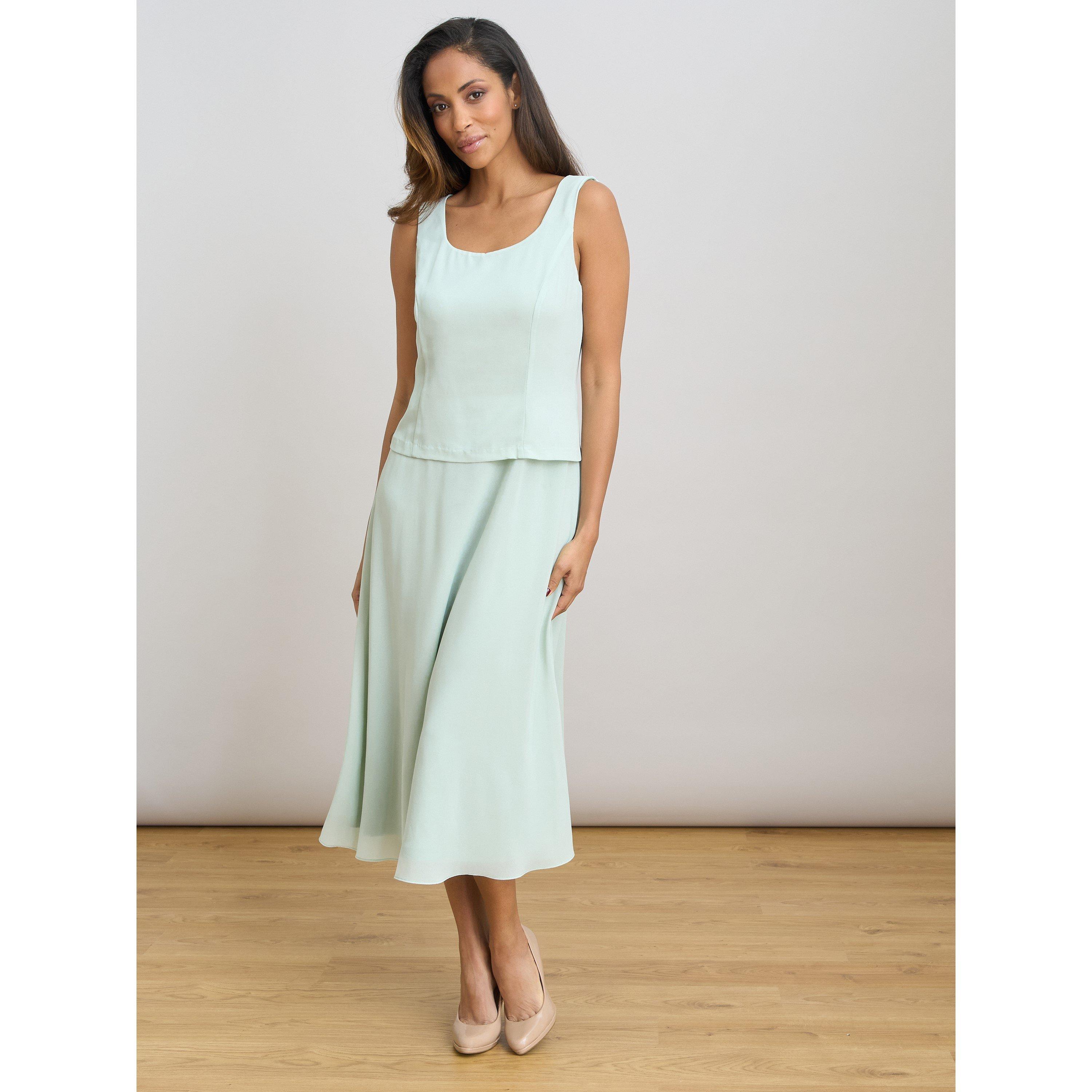 Sage - Gina Bacconi - Page Fancy Jacket & Chiffon Dress - 8