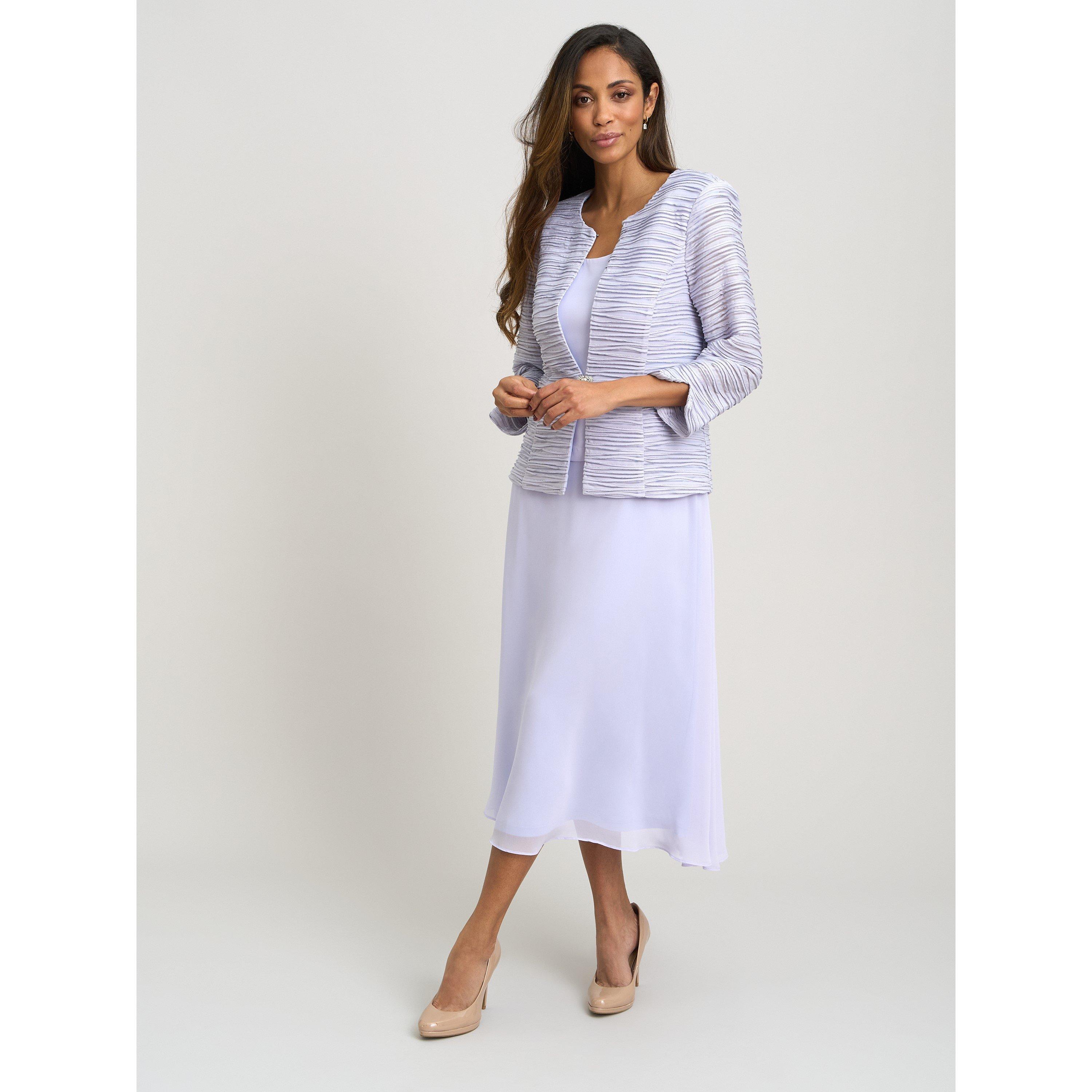 Gina Bacconi Women's Page Fancy Jacket & Chiffon Dress - Lilac - 20