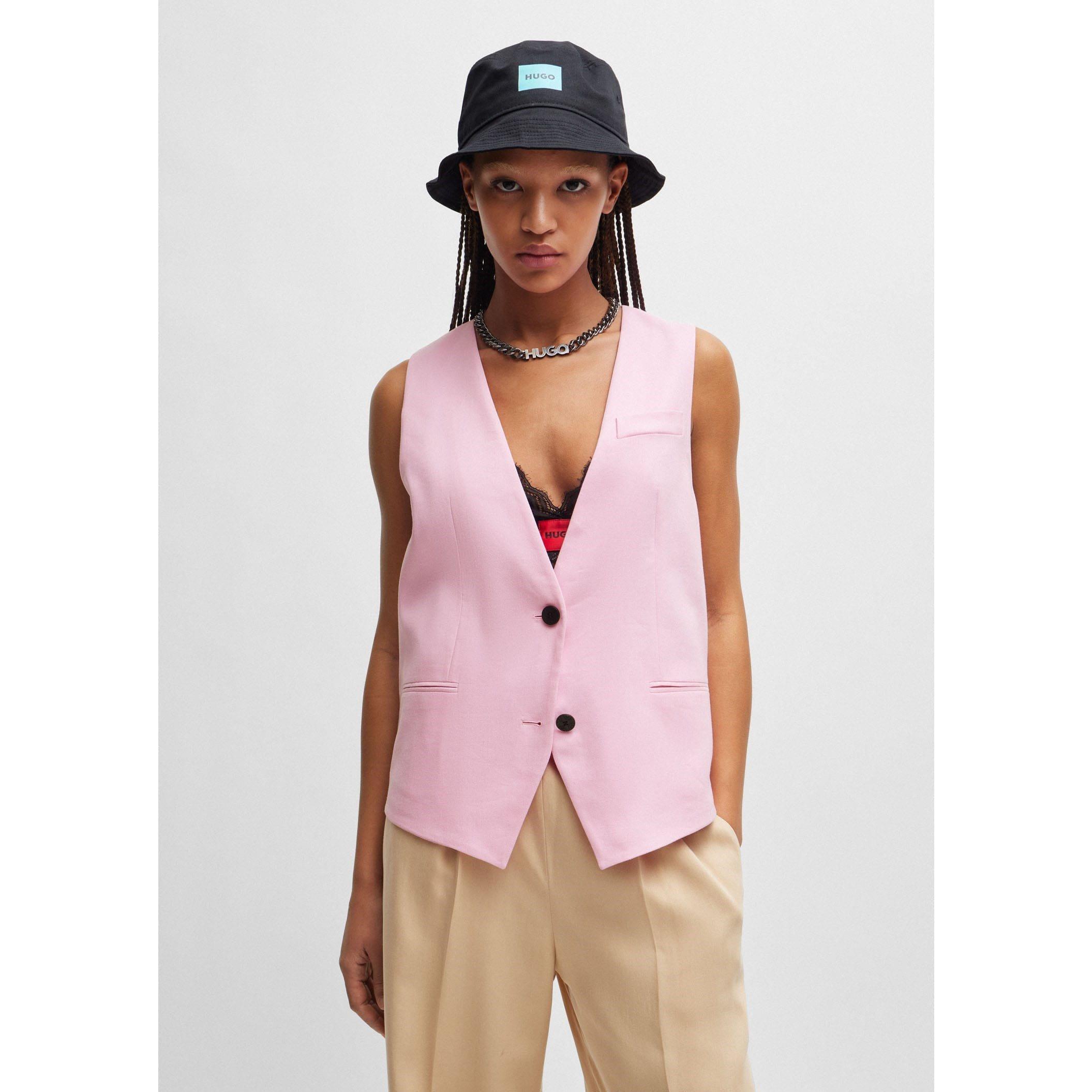Pink - Hugo - Amonalie Oversized-Fit Waistcoat - 2