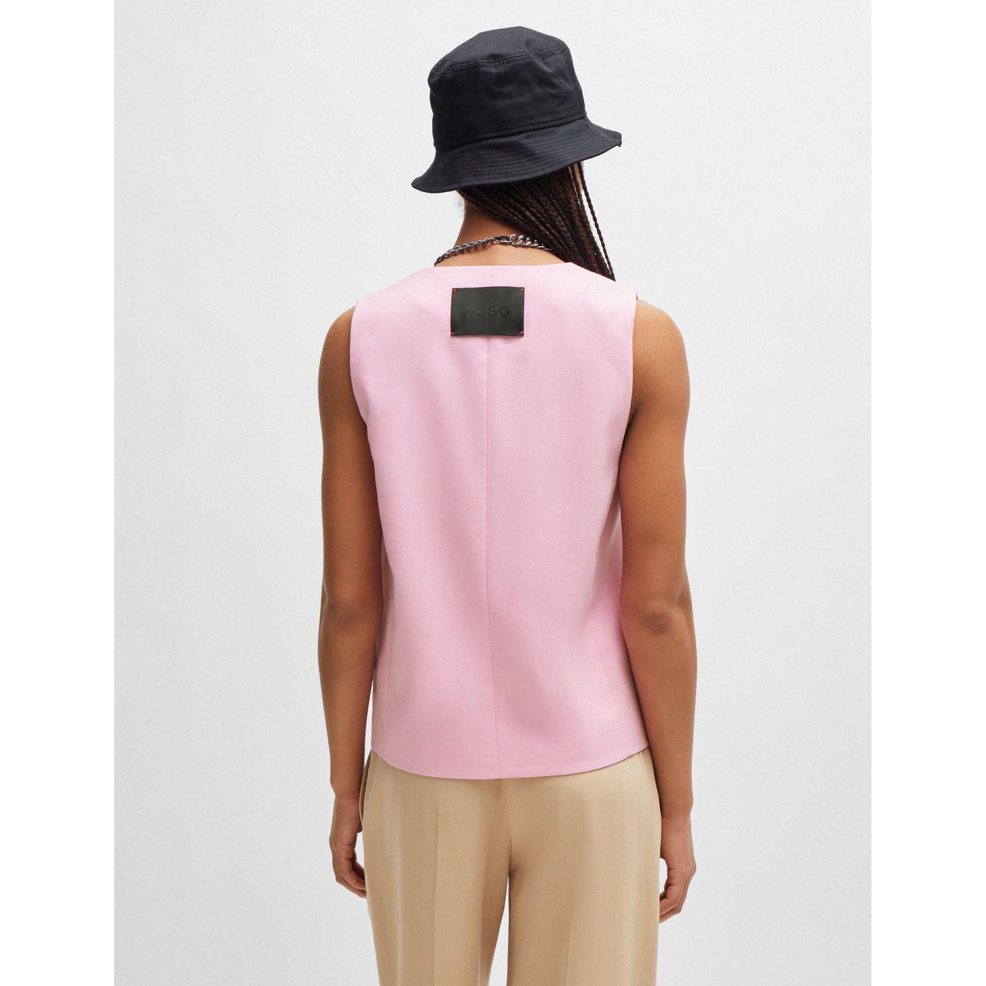 Pink - Hugo - Amonalie Oversized-Fit Waistcoat - 3