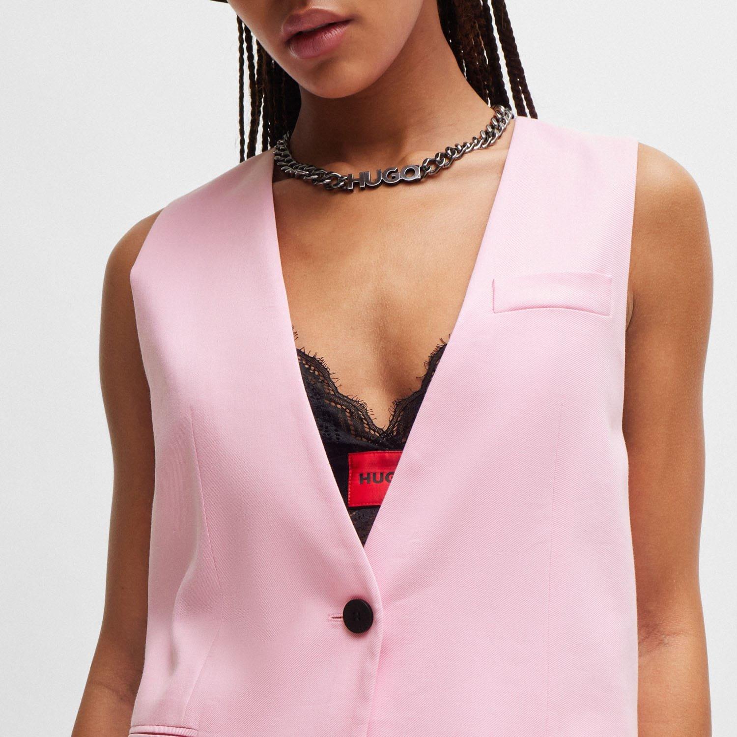 Pink - Hugo - Amonalie Oversized-Fit Waistcoat - 4