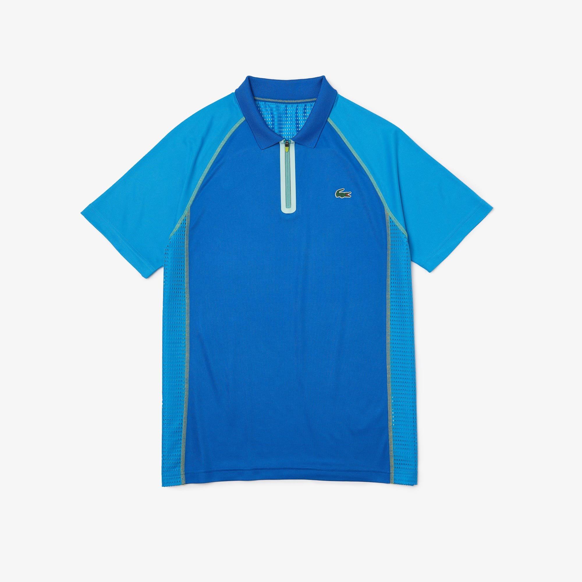 Blue - Lacoste - Tennis Recycled Polyester Ultra-Dry Polo Shirt - 1