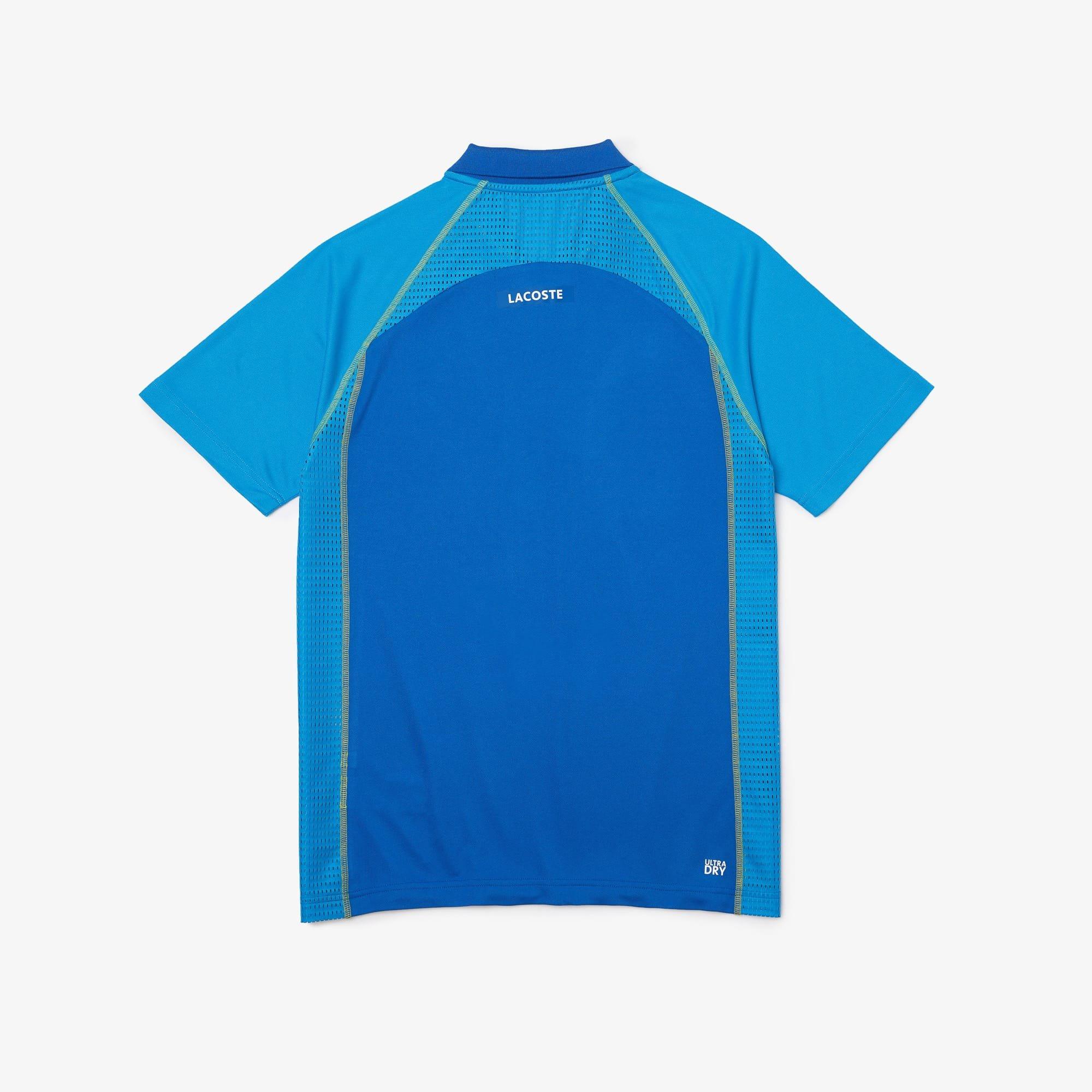 Blue - Lacoste - Tennis Recycled Polyester Ultra-Dry Polo Shirt - 2