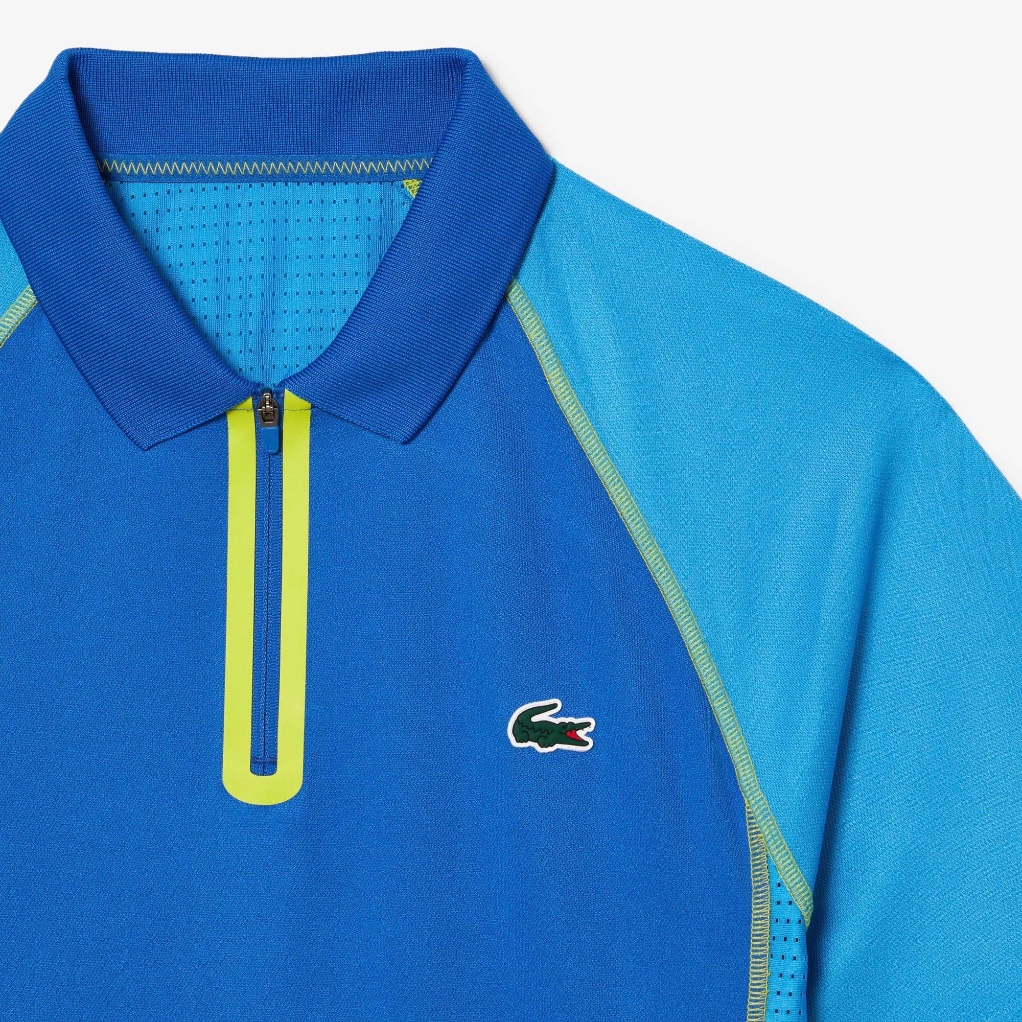 Blue - Lacoste - Tennis Recycled Polyester Ultra-Dry Polo Shirt - 3