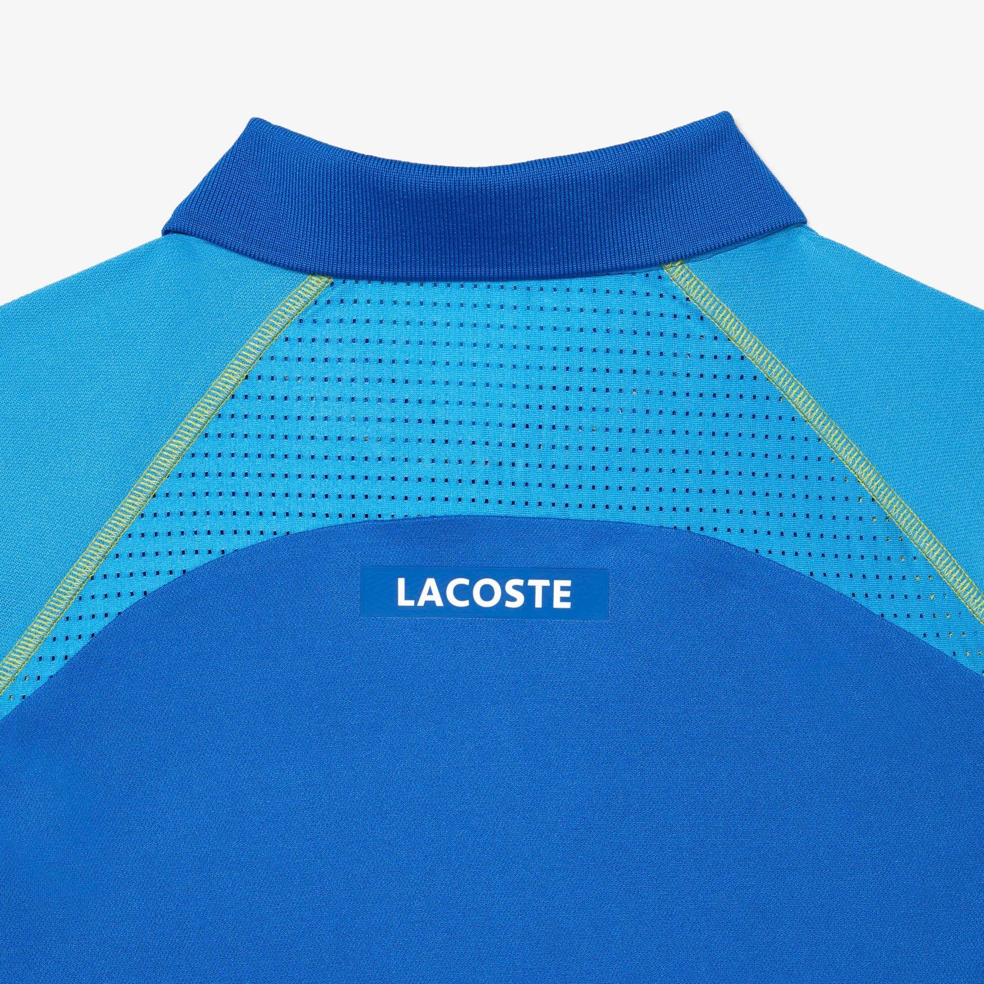 Blue - Lacoste - Tennis Recycled Polyester Ultra-Dry Polo Shirt - 4