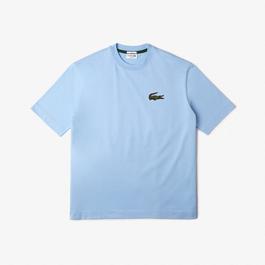 Lacoste Loose Fit Large Crocodile Organic T Shirt