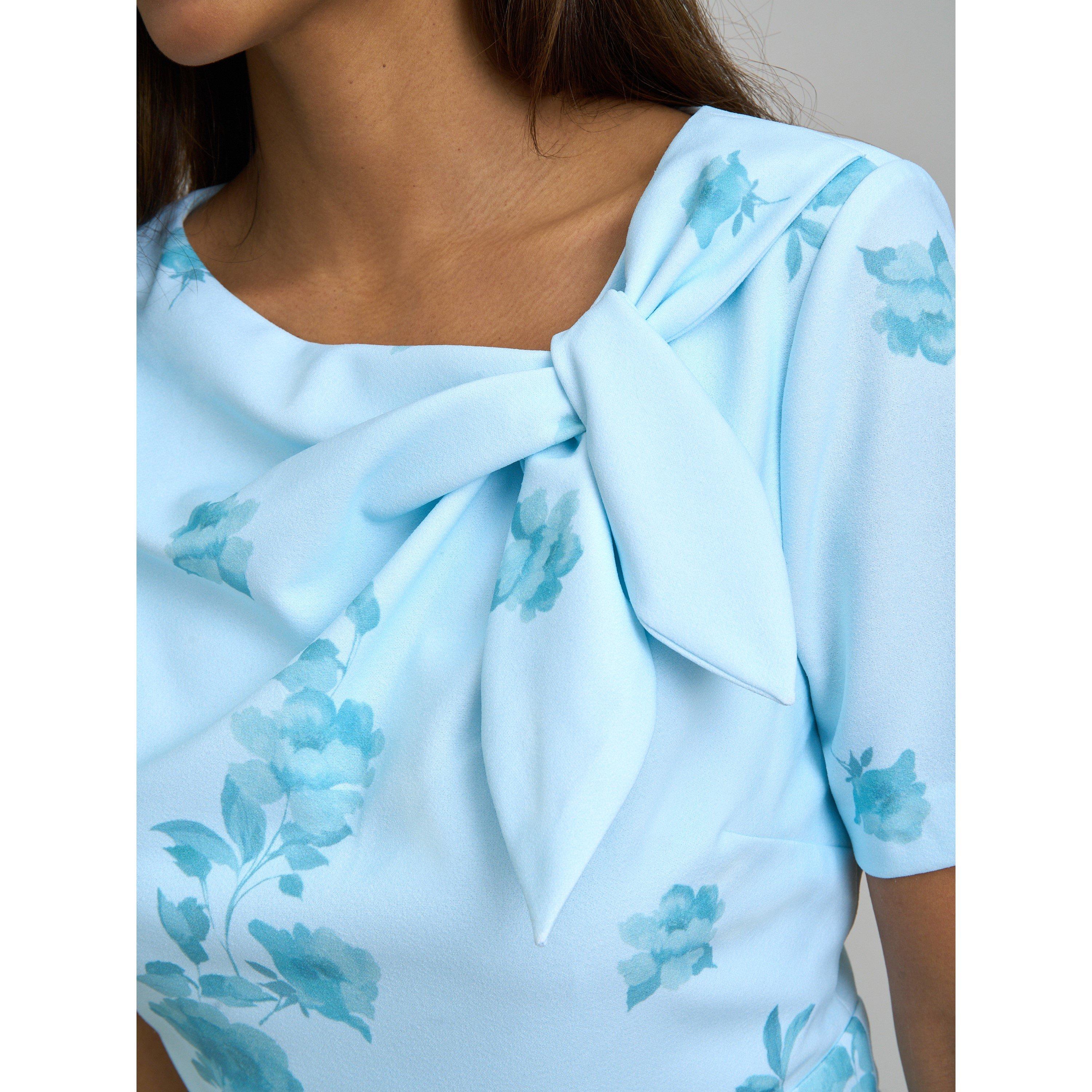 Perri - Gina Bacconi - Nisha Tie Neck Border Print Dress - 5