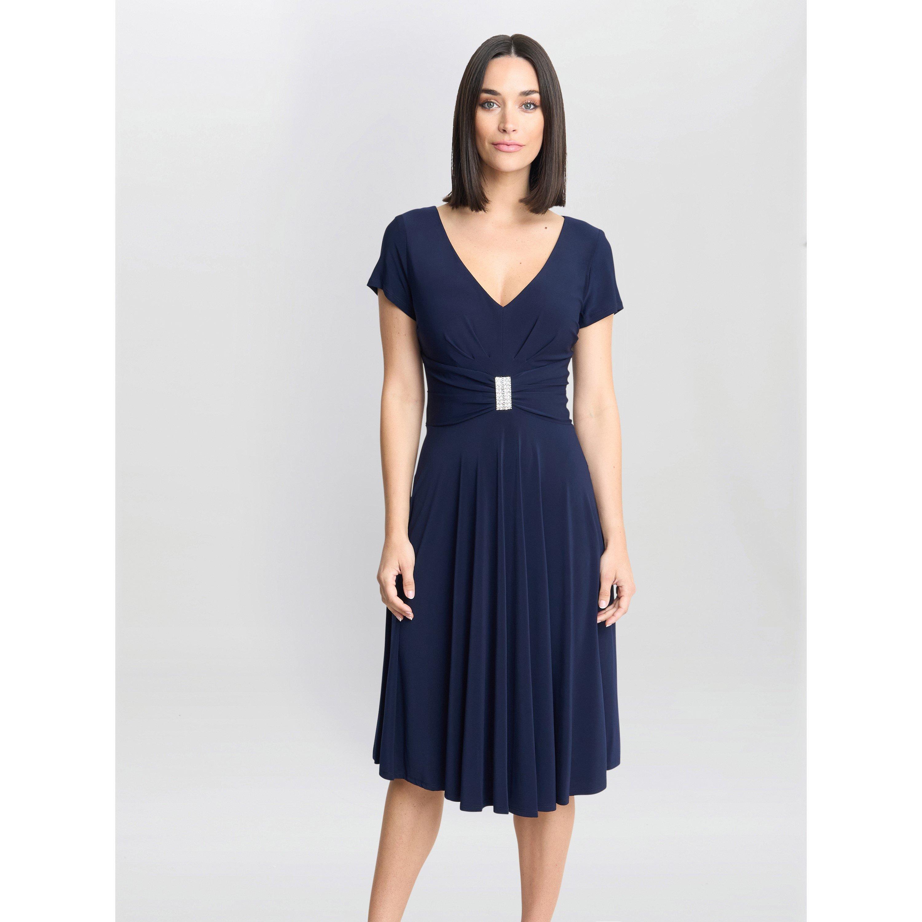 Gina Bacconi Women's Elsa Jersey Cocktail Dress - Navy - 18