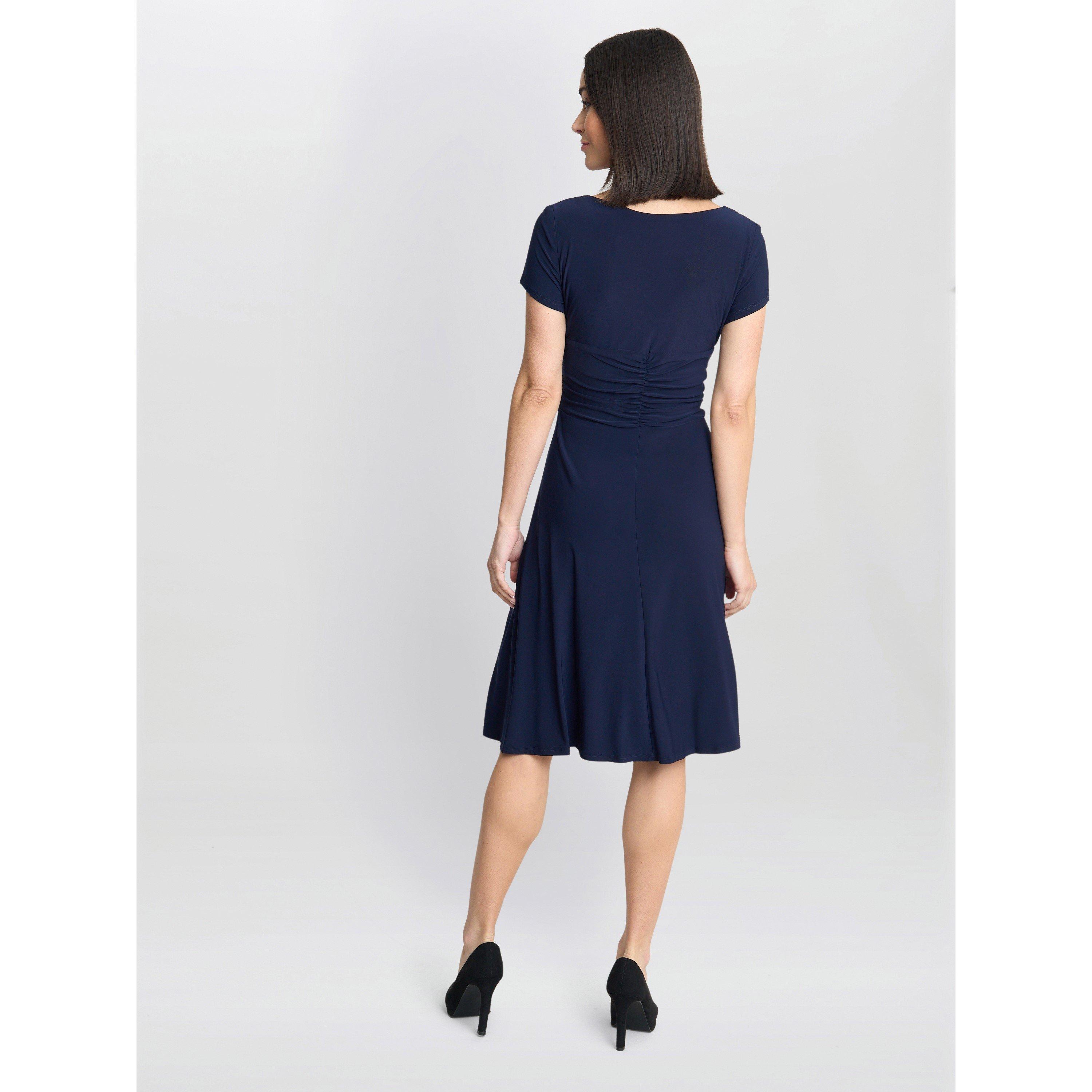 Navy - Gina Bacconi - Elsa Jersey Cocktail Dress - 2