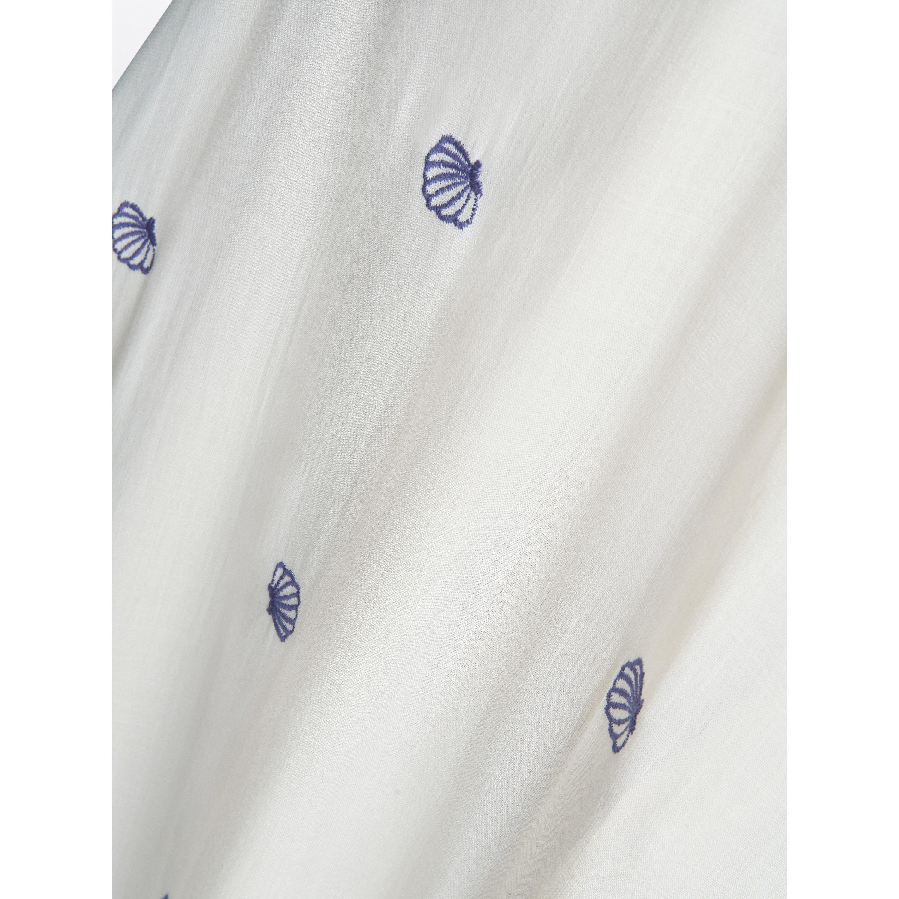 White - Gina Bacconi - Buffy Embroidered Shell Print Dress - 6