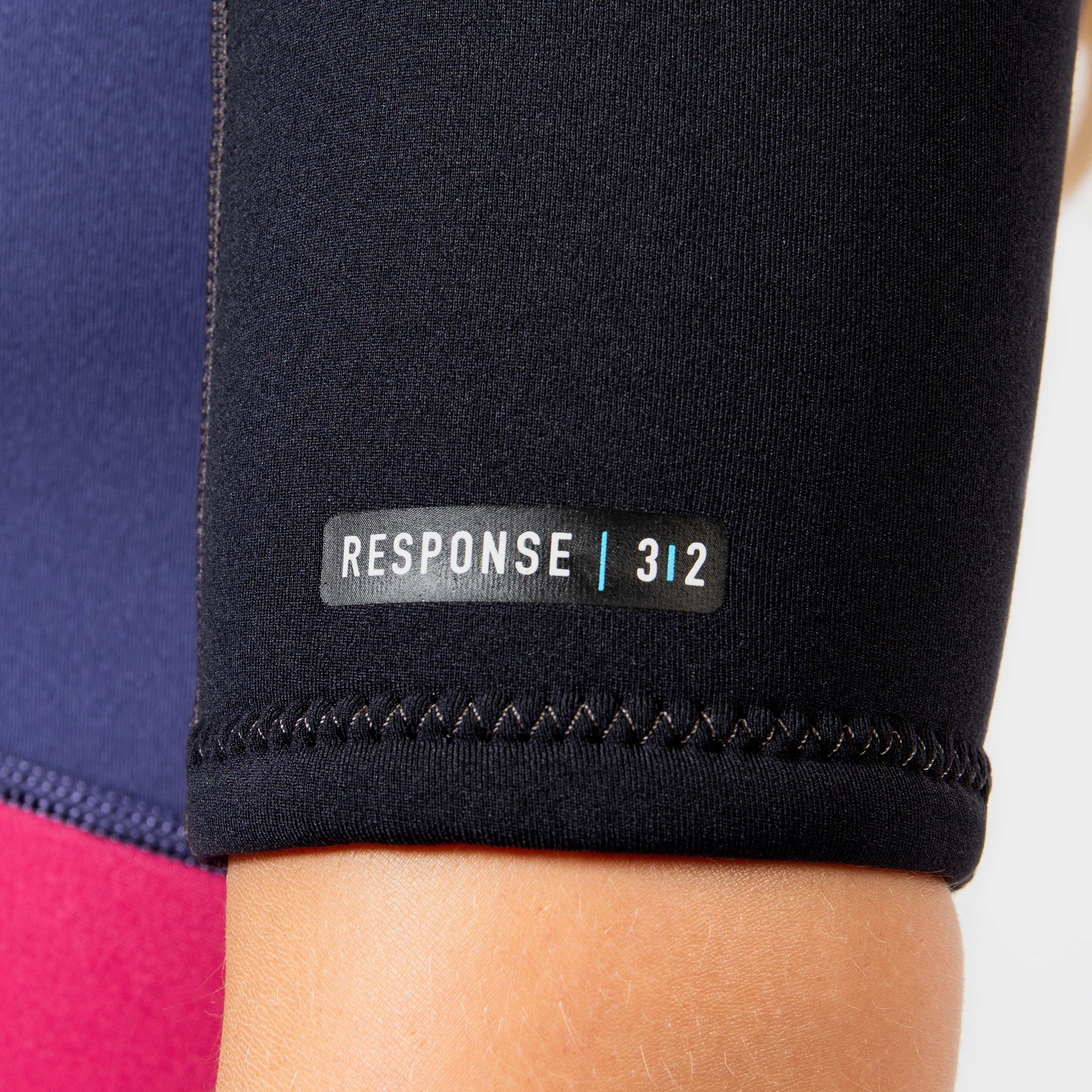 Grey/Blue - Gul - RESPONSE 32 WOMENS FLATLOCK NATUR SHORTI WETSUIT - 3