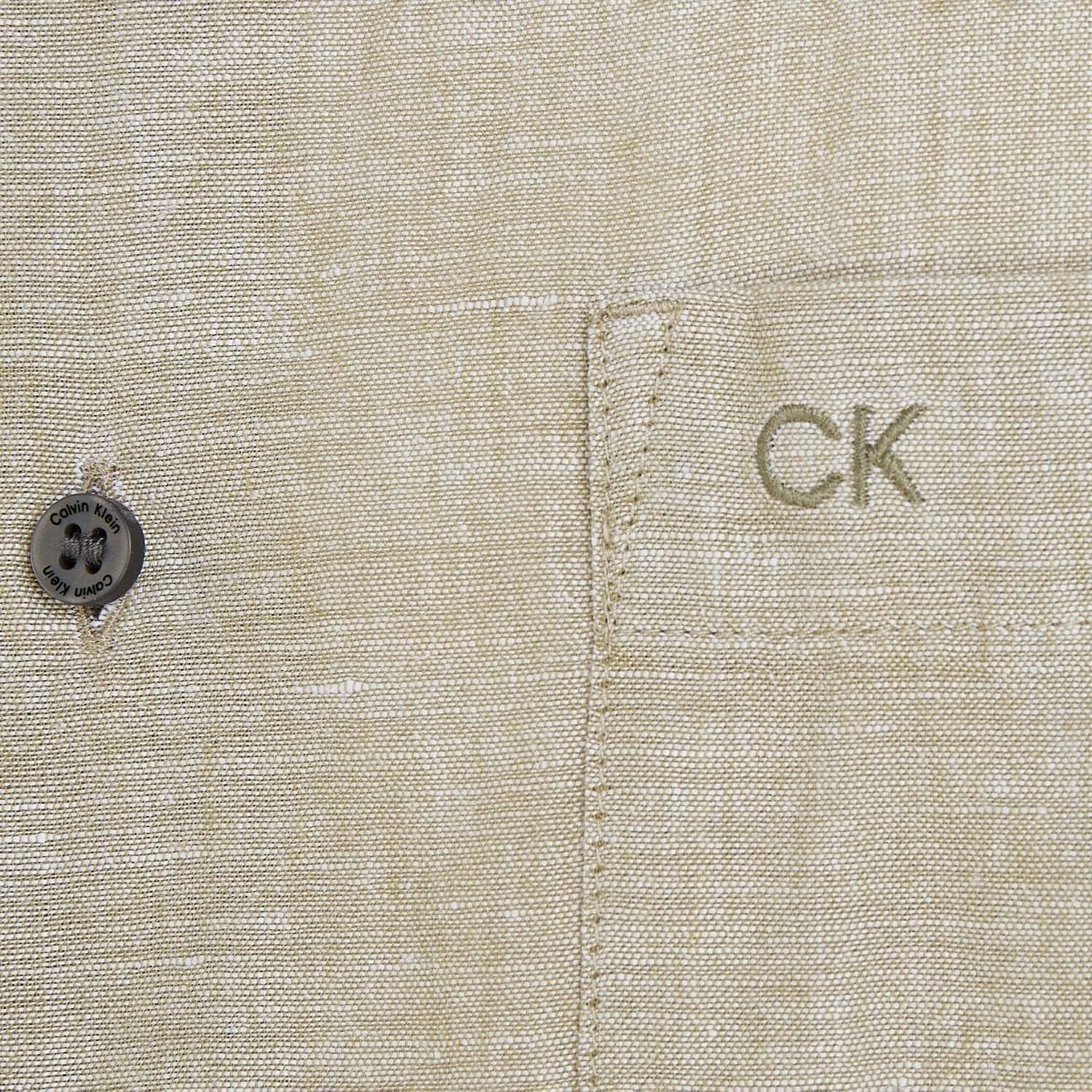 Green - Calvin Klein - Linen Cotton Regular Shirt - 6