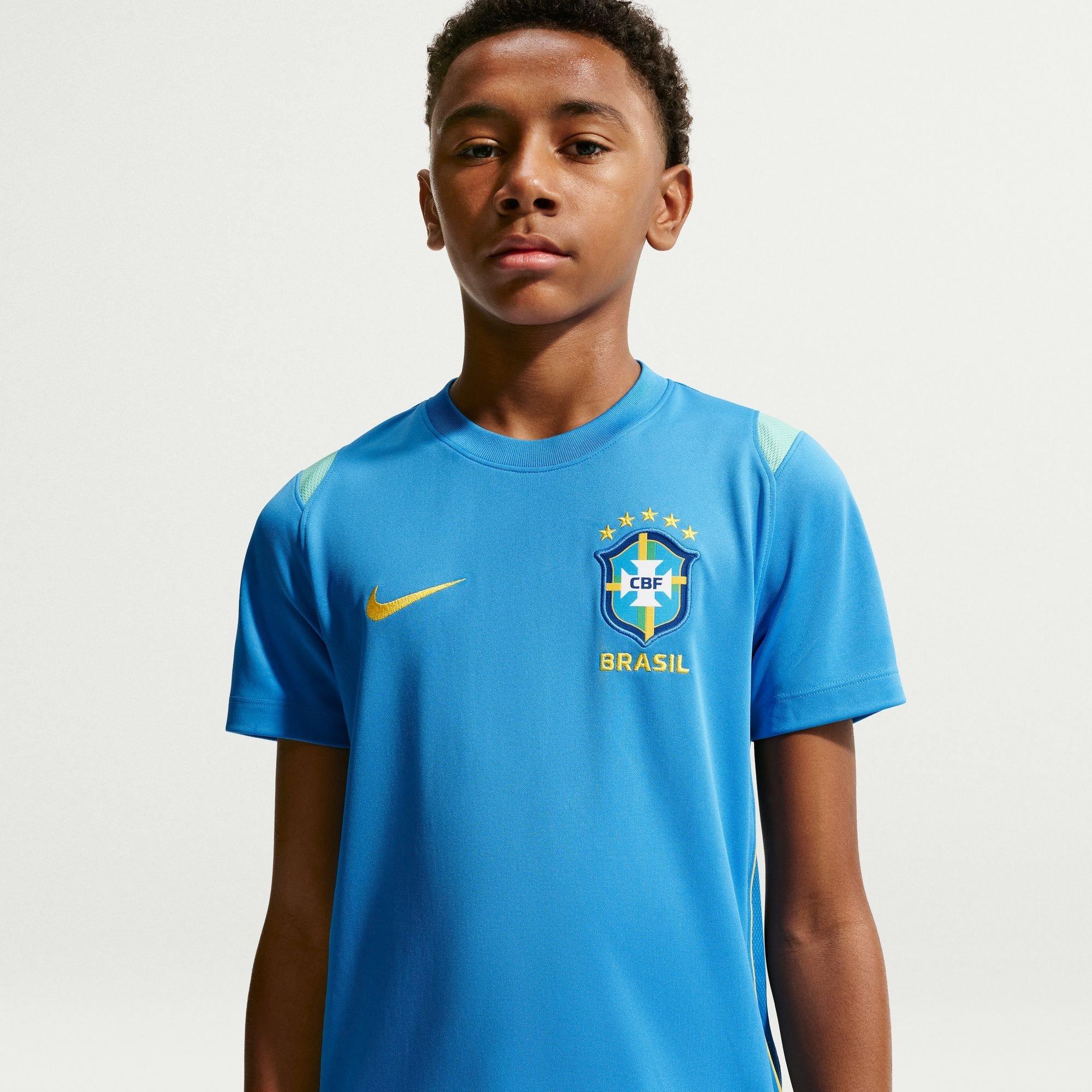 Blue/White - Nike - Kids' Brazil Short Sleeve T-Shirt - 6