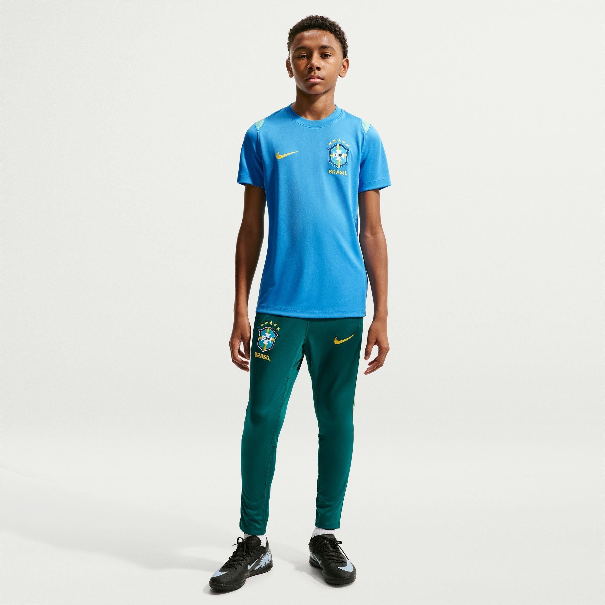 Blue/White - Nike - Kids' Brazil Short Sleeve T-Shirt - 8
