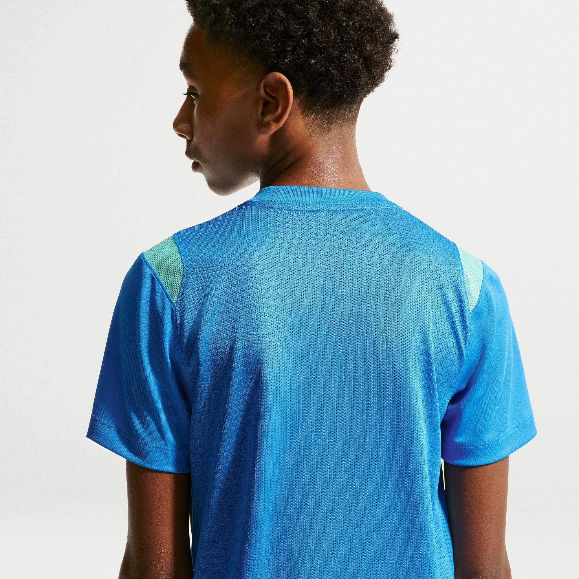 Blue/White - Nike - Kids' Brazil Short Sleeve T-Shirt - 9