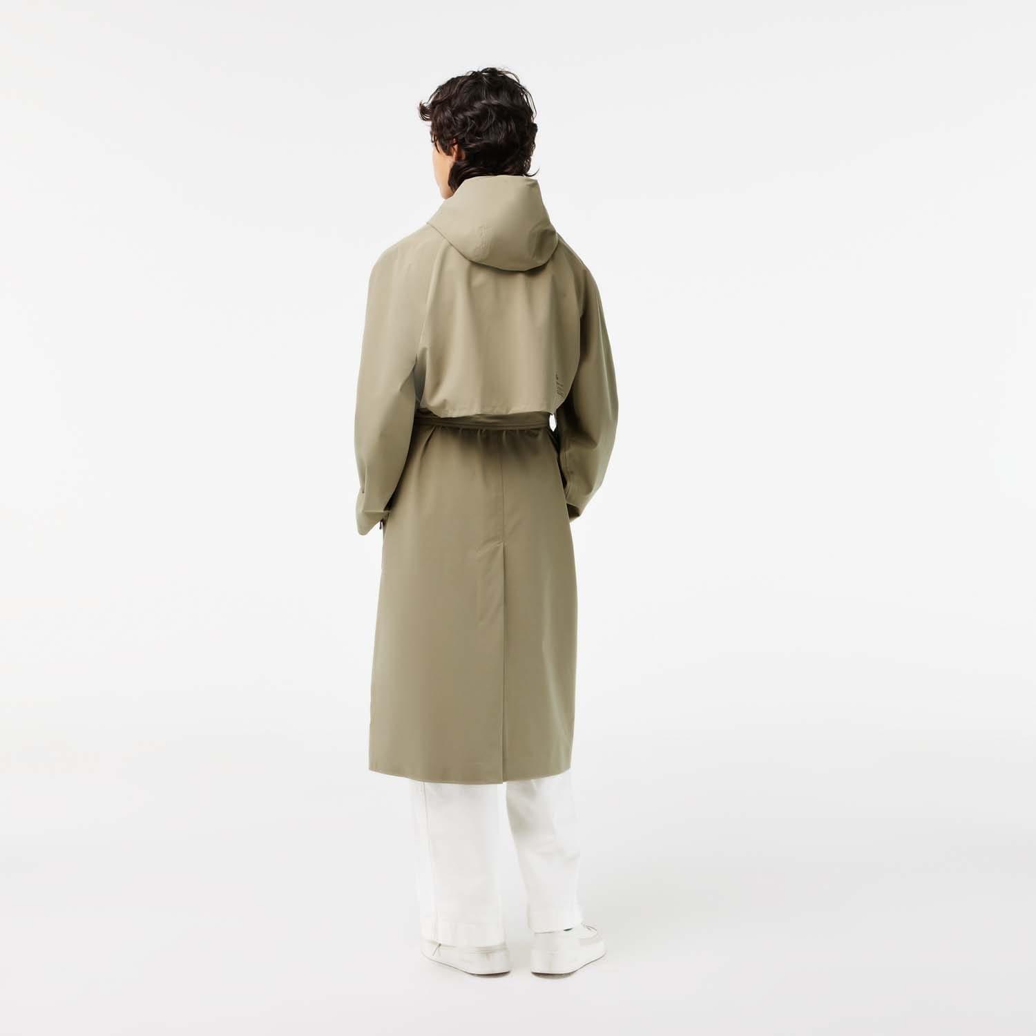 Beige - Lacoste - Oversized Trench Coat - 2