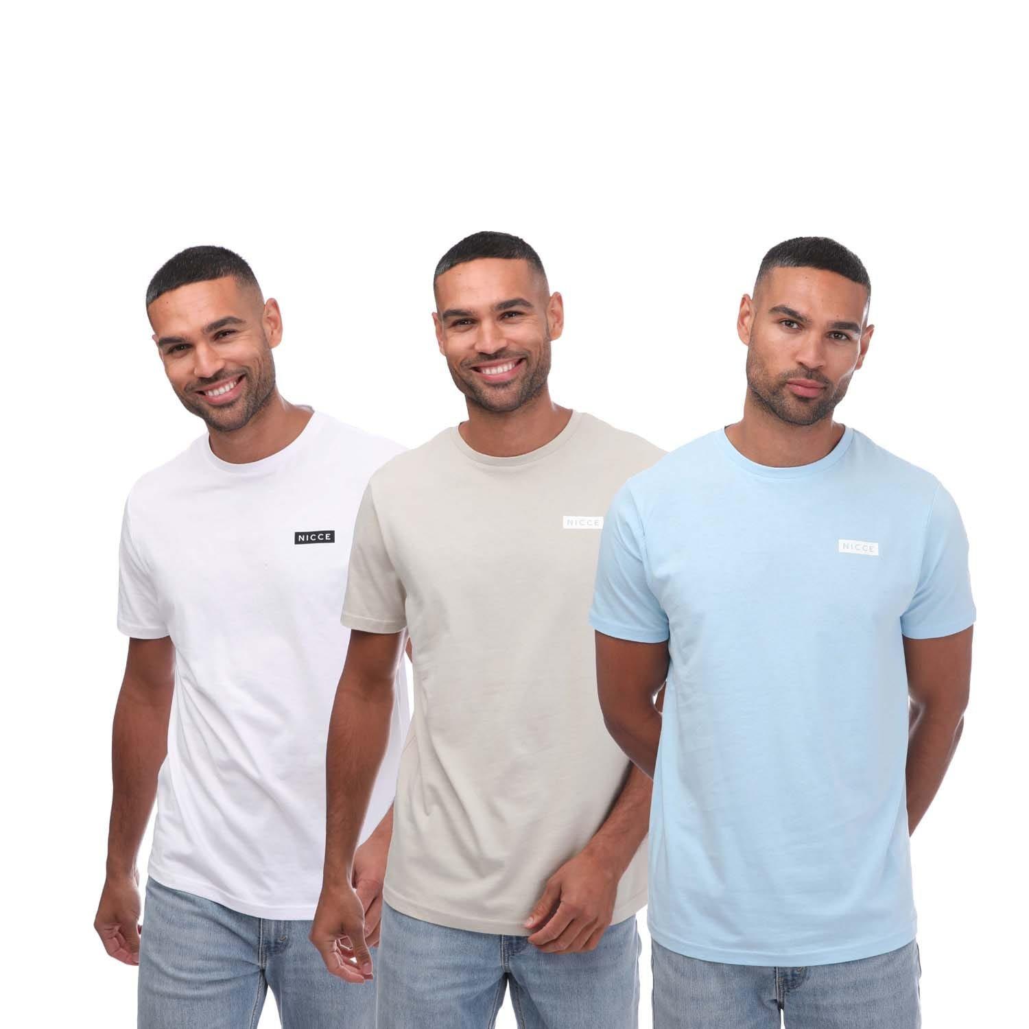 Multi Colour - Nicce - Asuka 3 Pack T-Shirts - 1