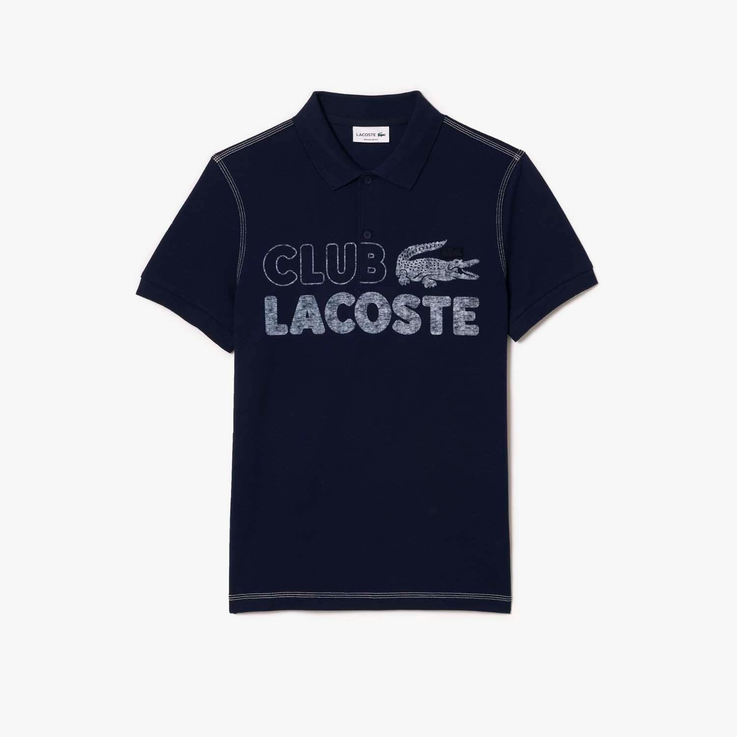 Blue - Lacoste - Organic Cotton Printed Polo Shirt - 2