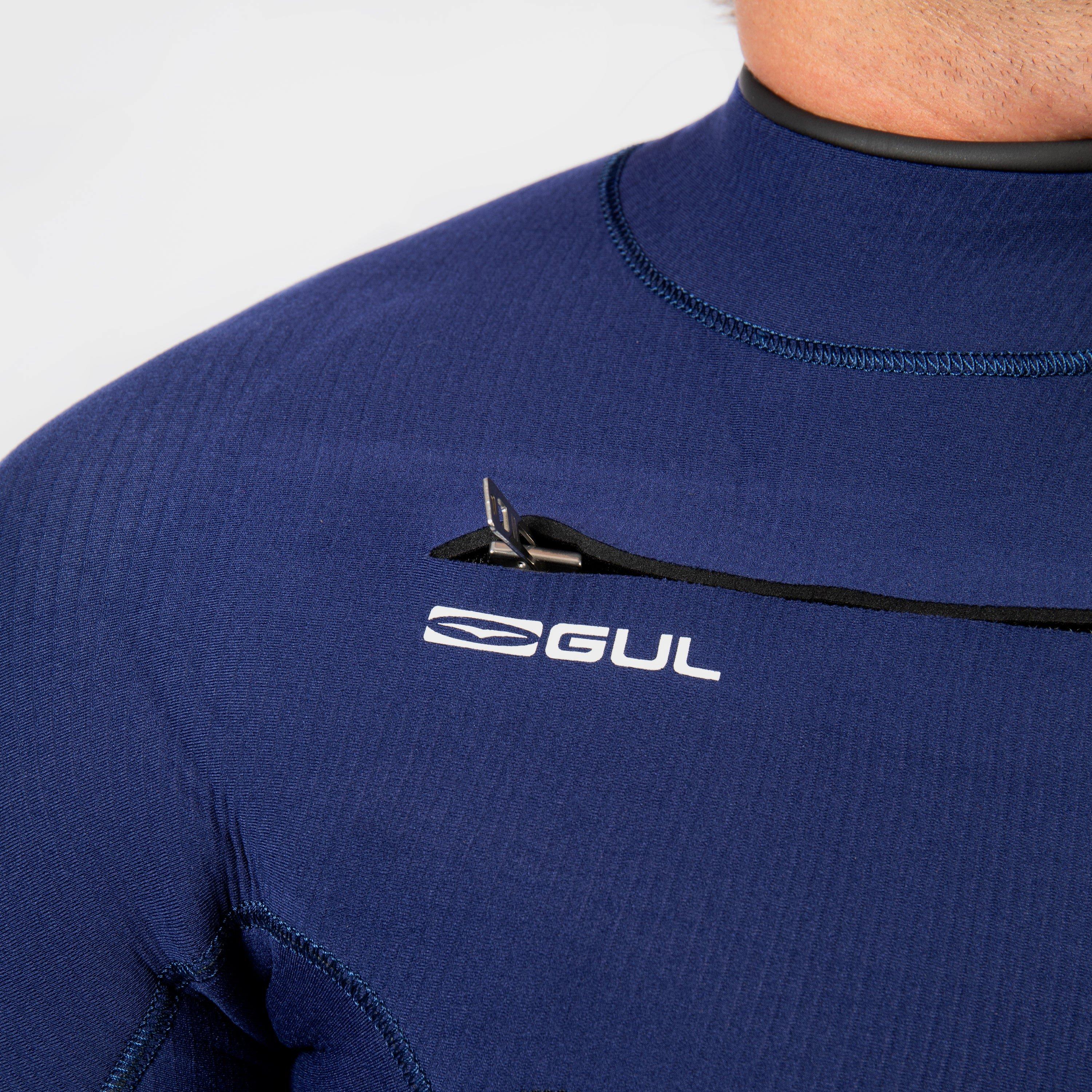 Black/Blue - Gul - FLEXOR 43 BS YULEX CHEST ZIP STEAMER - 4