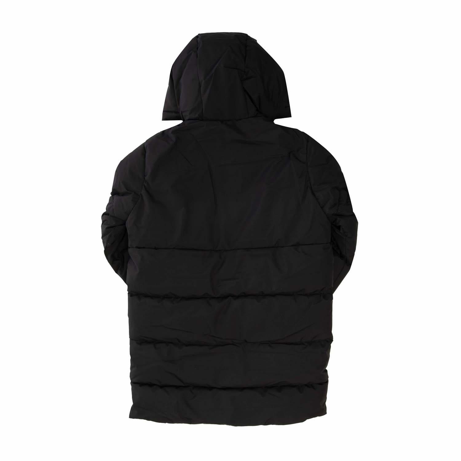 Black - Jack and Jones - Otis Long Puffer Hooded Jacket - 2
