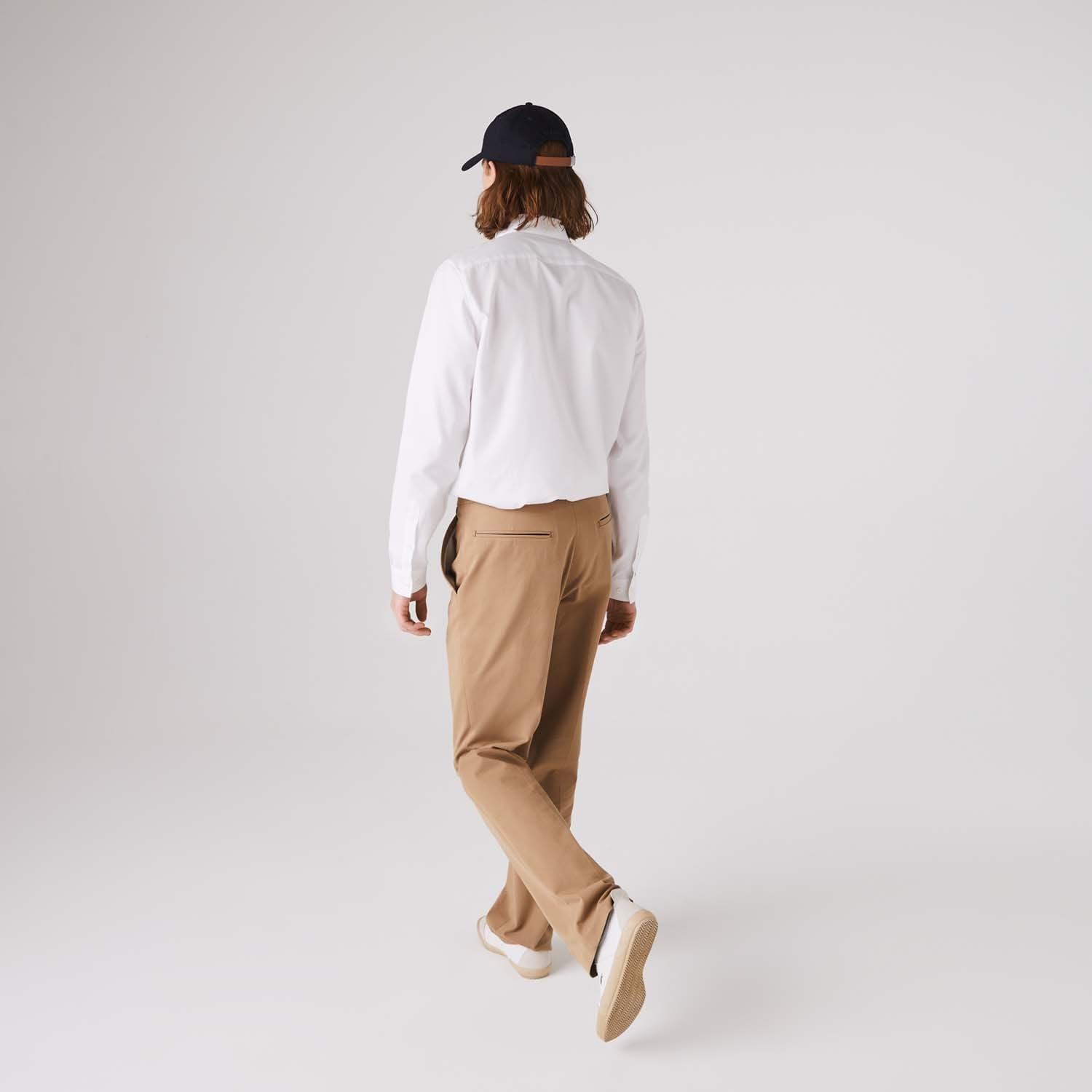 White - Lacoste - Regular Fit Cotton Poplin Shirt - 2