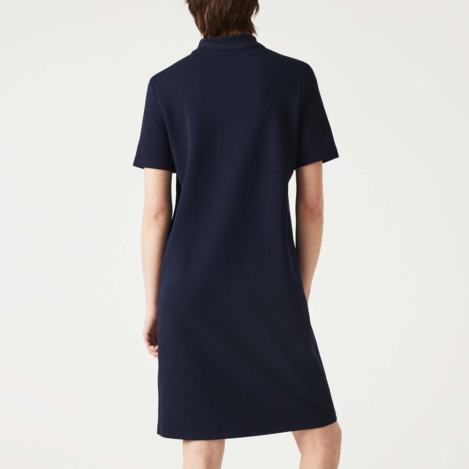 Blue - Lacoste - Stretch Cotton Piqu¿ Polo Dress - 3